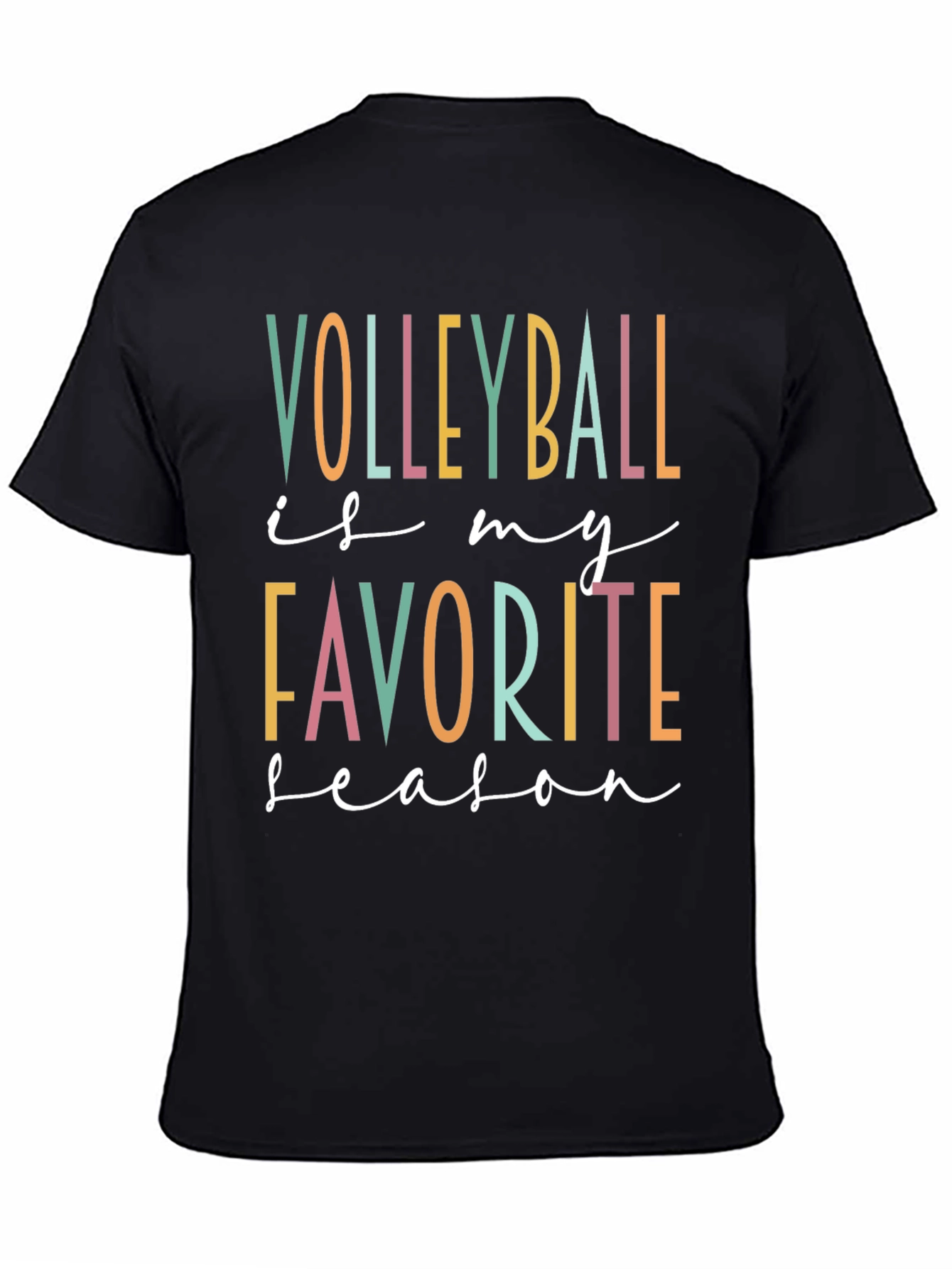 Black Volleyball Is My Favorite Season Graphic Tee view 4