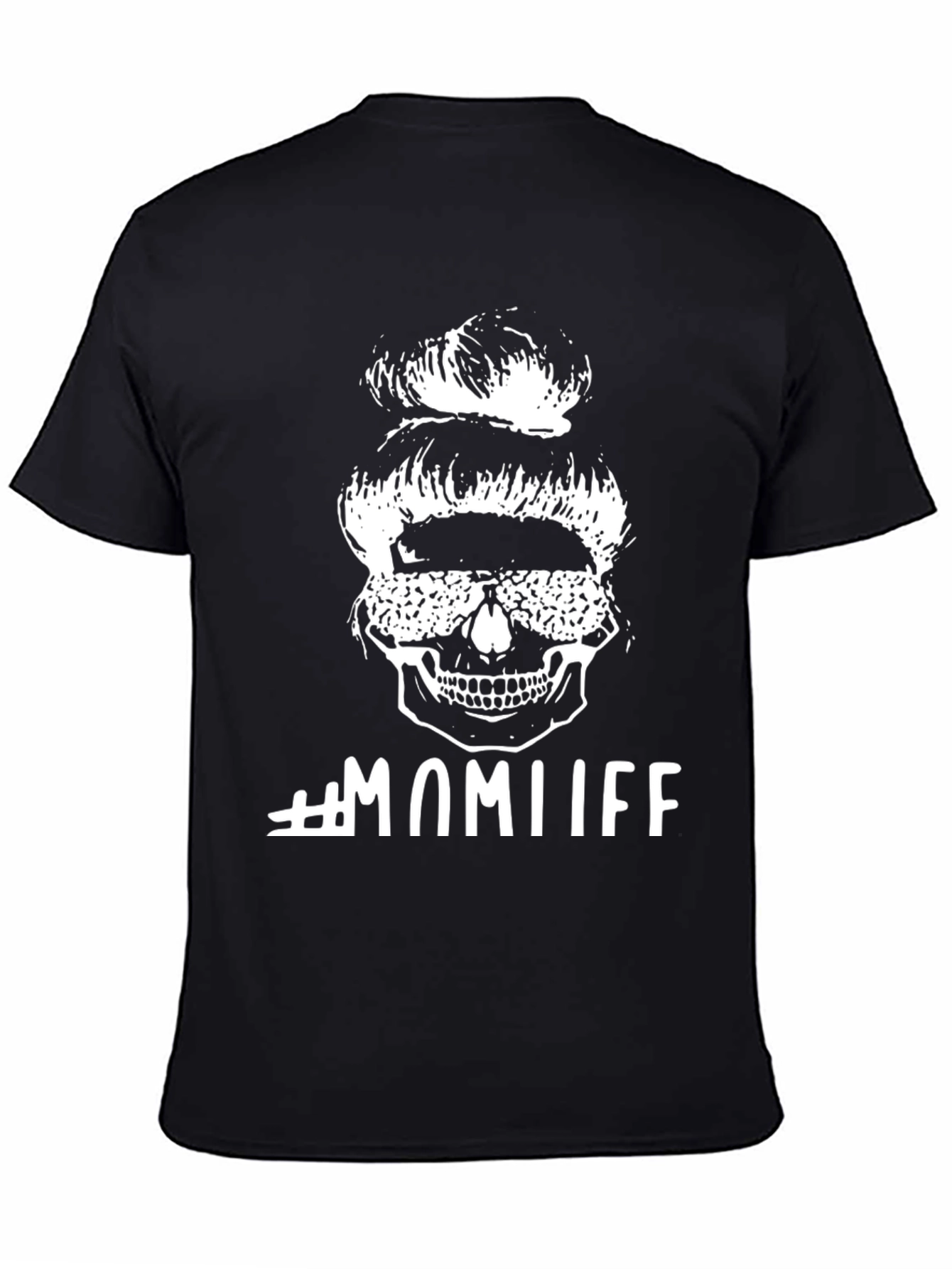 Black Mom Life Skull Graphic T-Shirt view 4