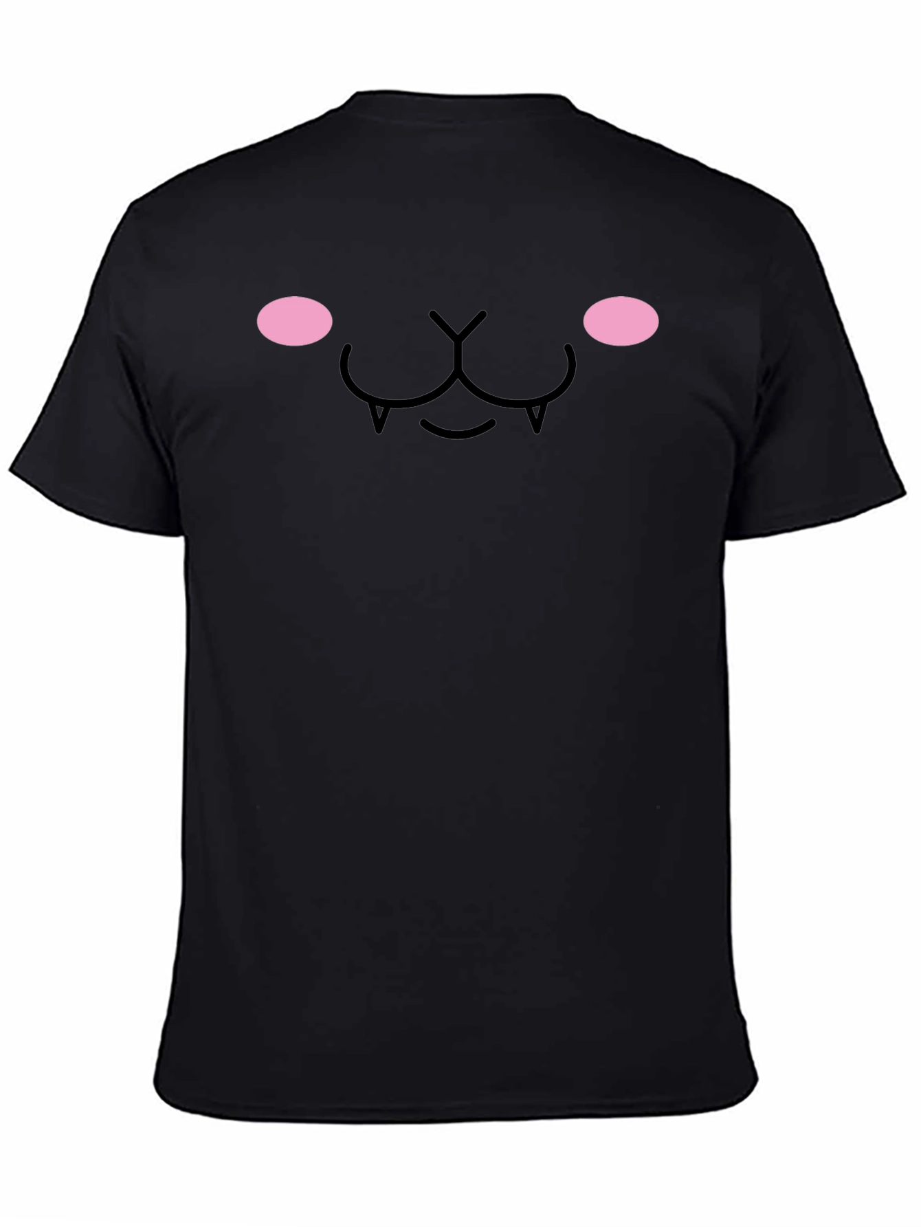 Black Kawaii Vampire Face T-Shirt - Soft & Stylish view 4