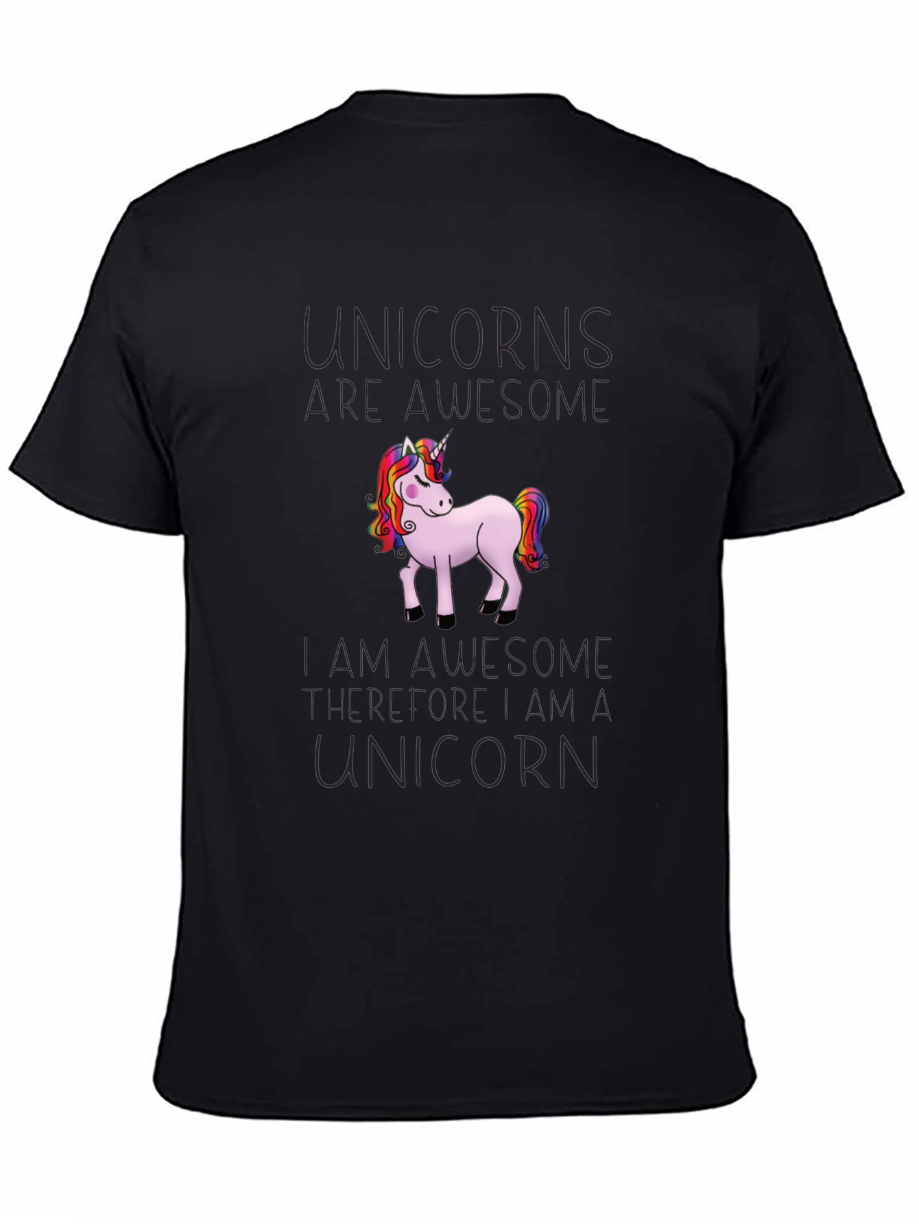 Black Unicorn T-Shirt - Awesome Unicorn Design view 4