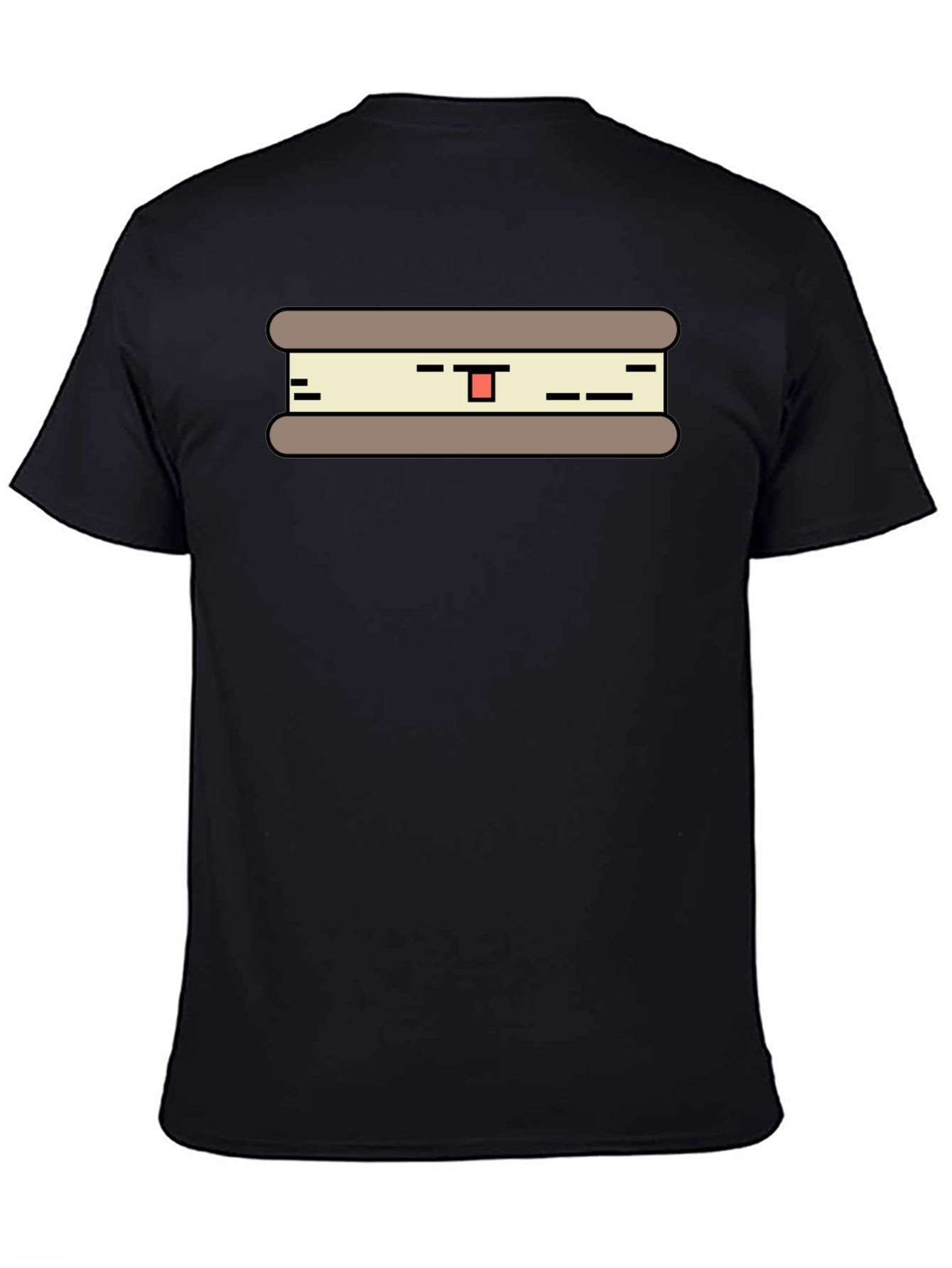 Black Sandwich Graphic T-Shirt - Unisex Casual Tee view 4