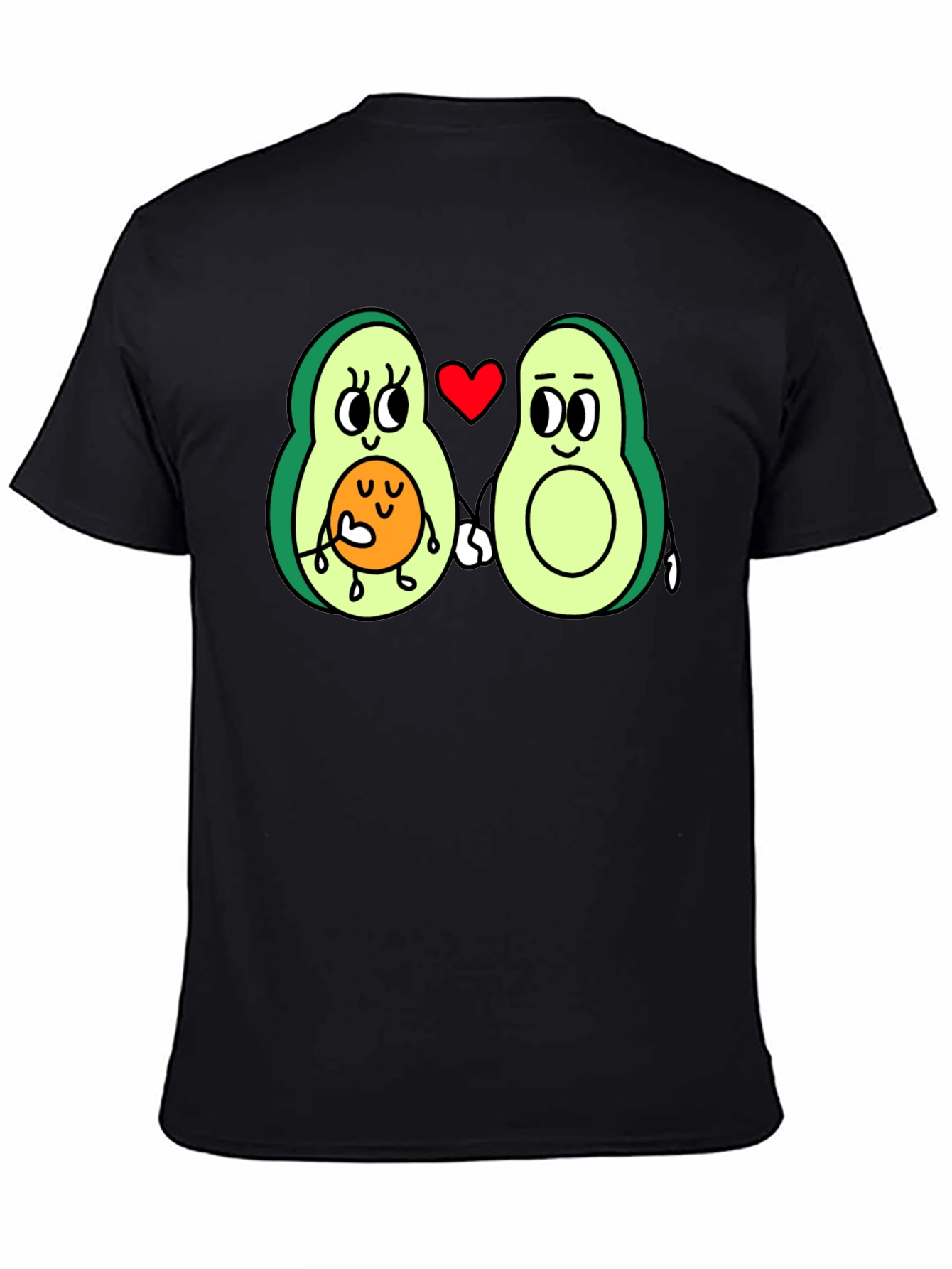 Black Avocado Family Love Black T-Shirt view 4