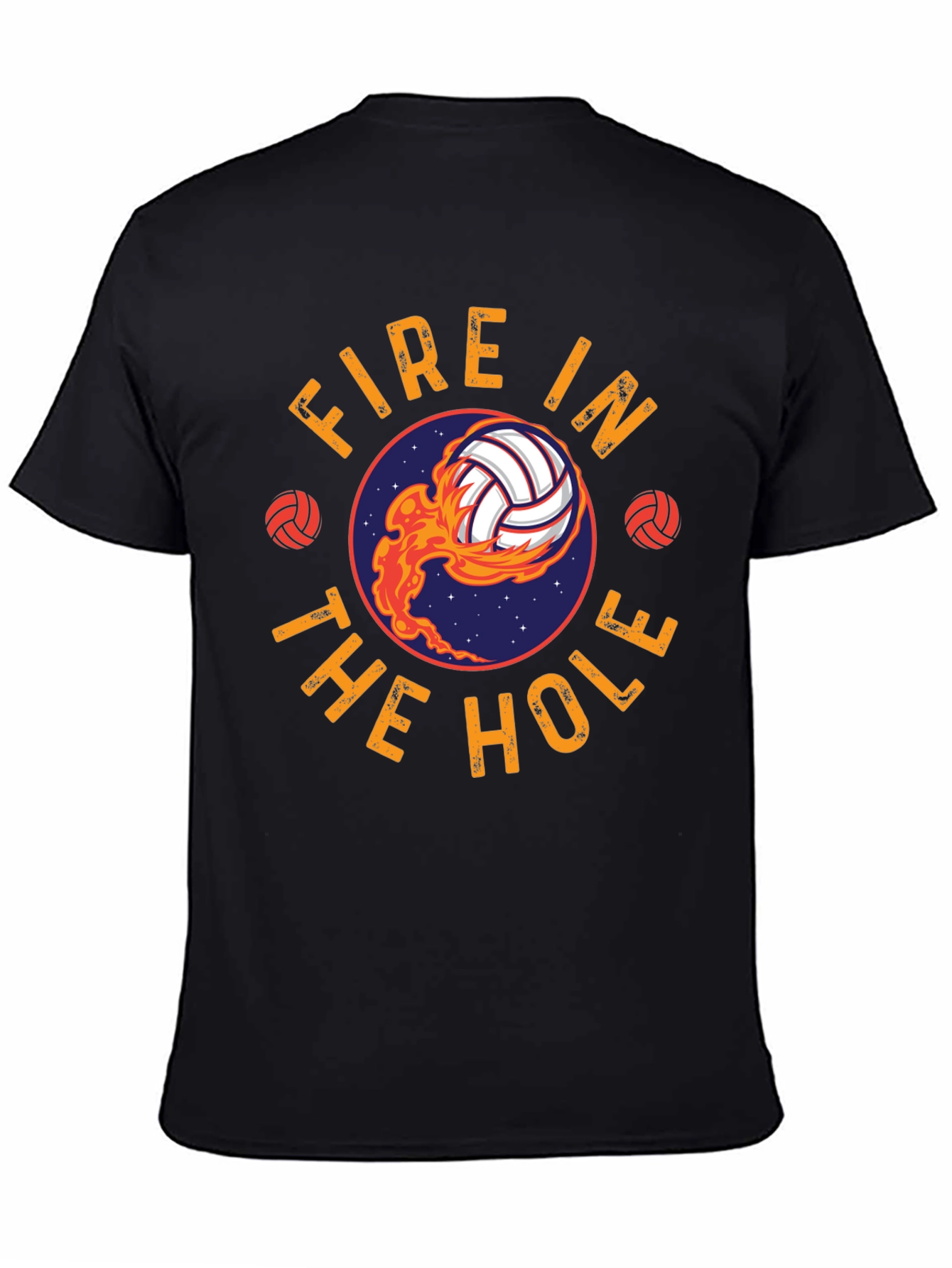 Black Fire In The Hole Volleyball T-Shirt - Black view 4