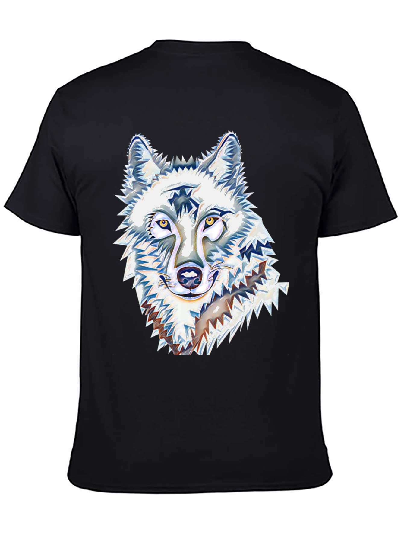 Black Wolf Graphic Tee - Black Cotton Blend view 4