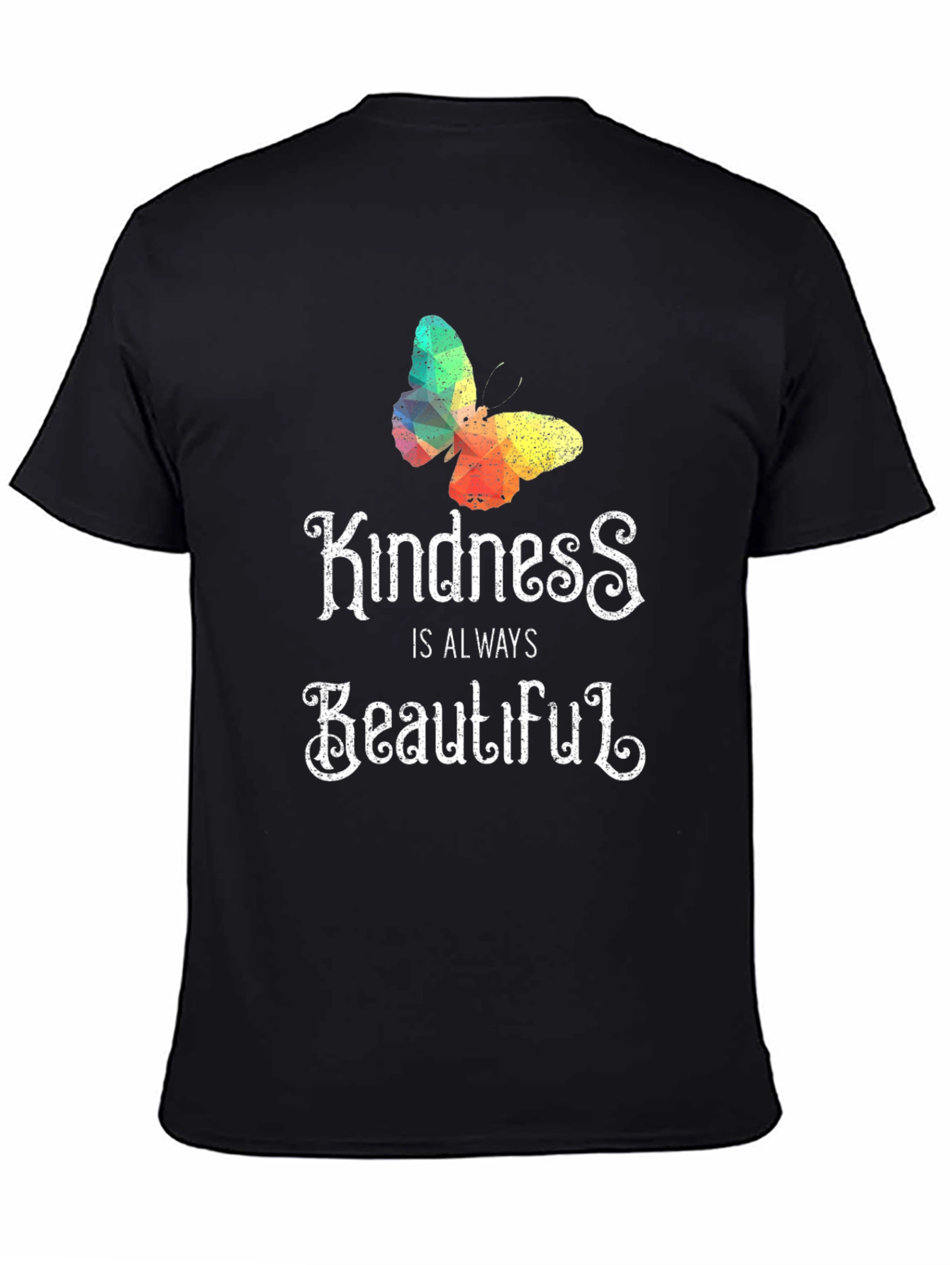 Black Kindness Butterfly T-Shirt - Always Beautiful view 4