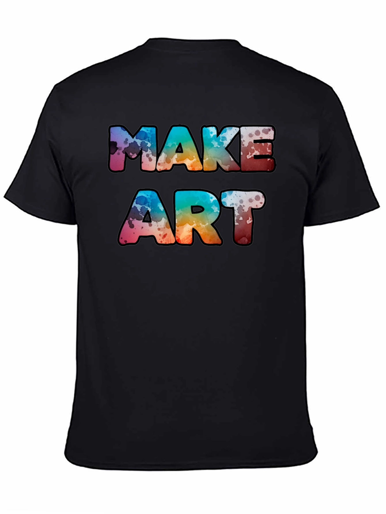 Black Make Art Graphic Tee - Unisex view 4