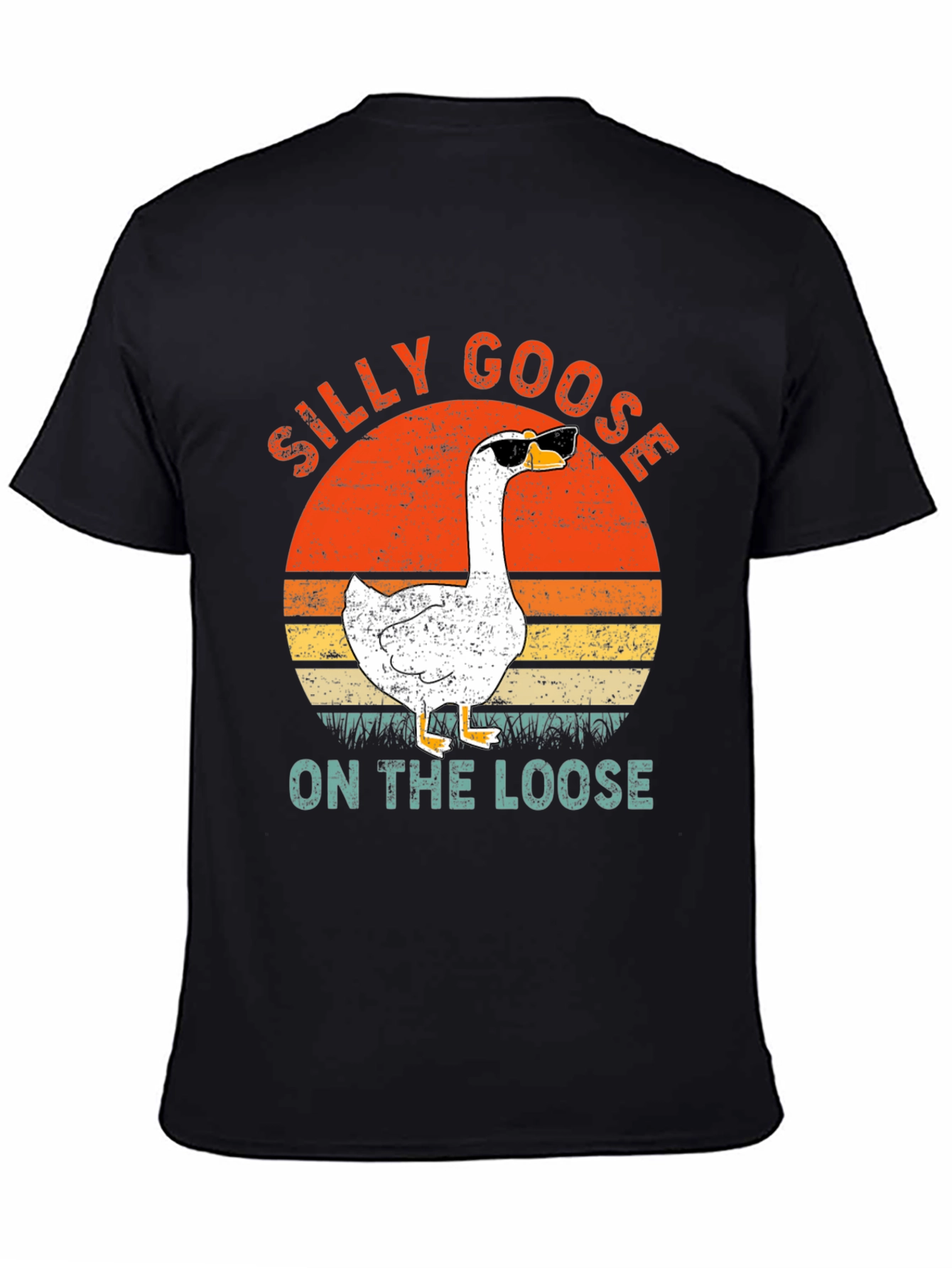 Black Silly Goose On The Loose Graphic T-Shirt view 4