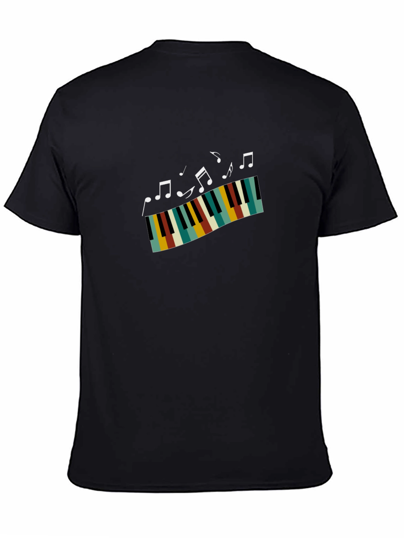 Black Musical Keys Graphic T-Shirt view 4