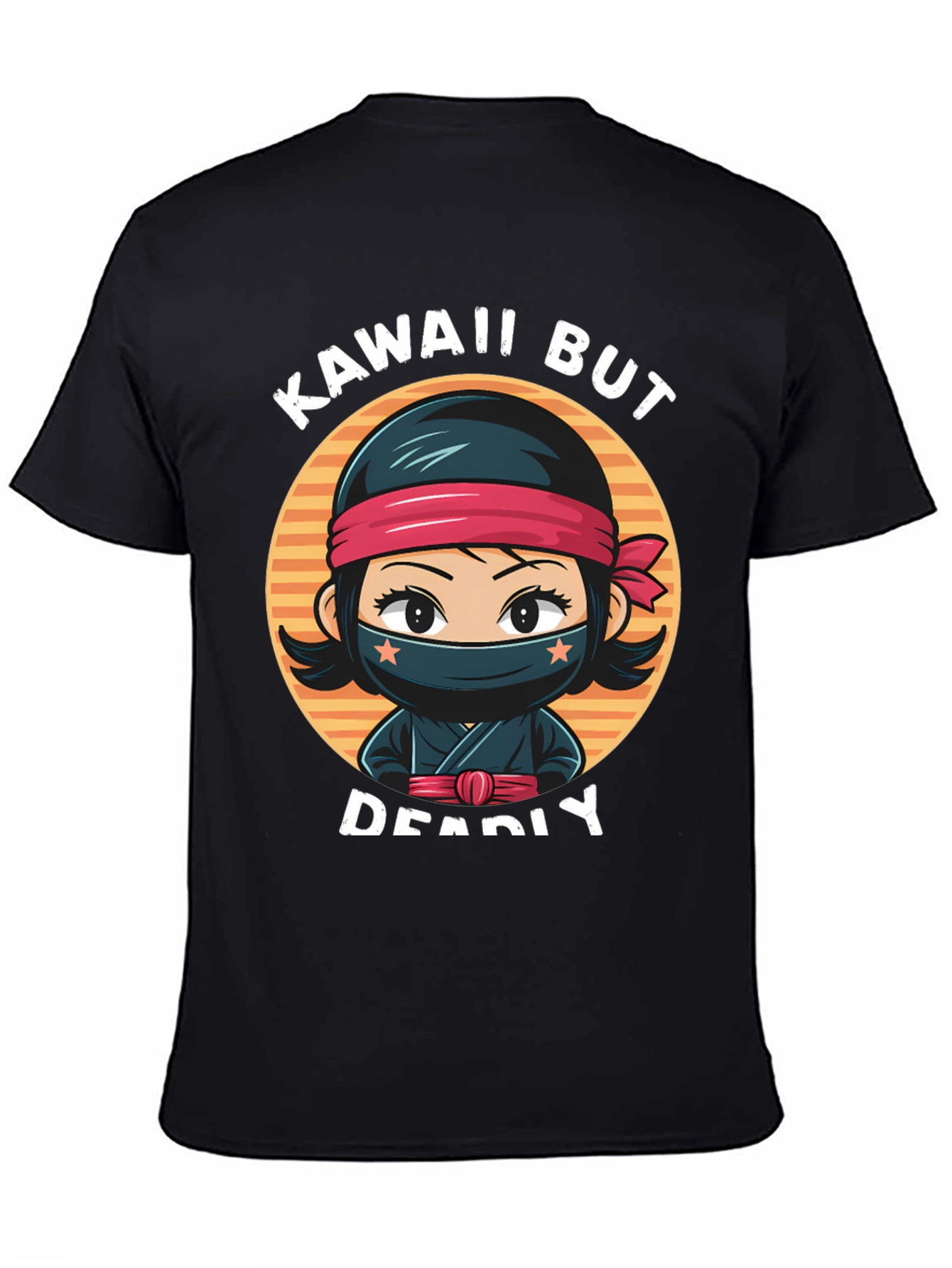 Black Kawaii But Deadly Ninja T-Shirt view 4
