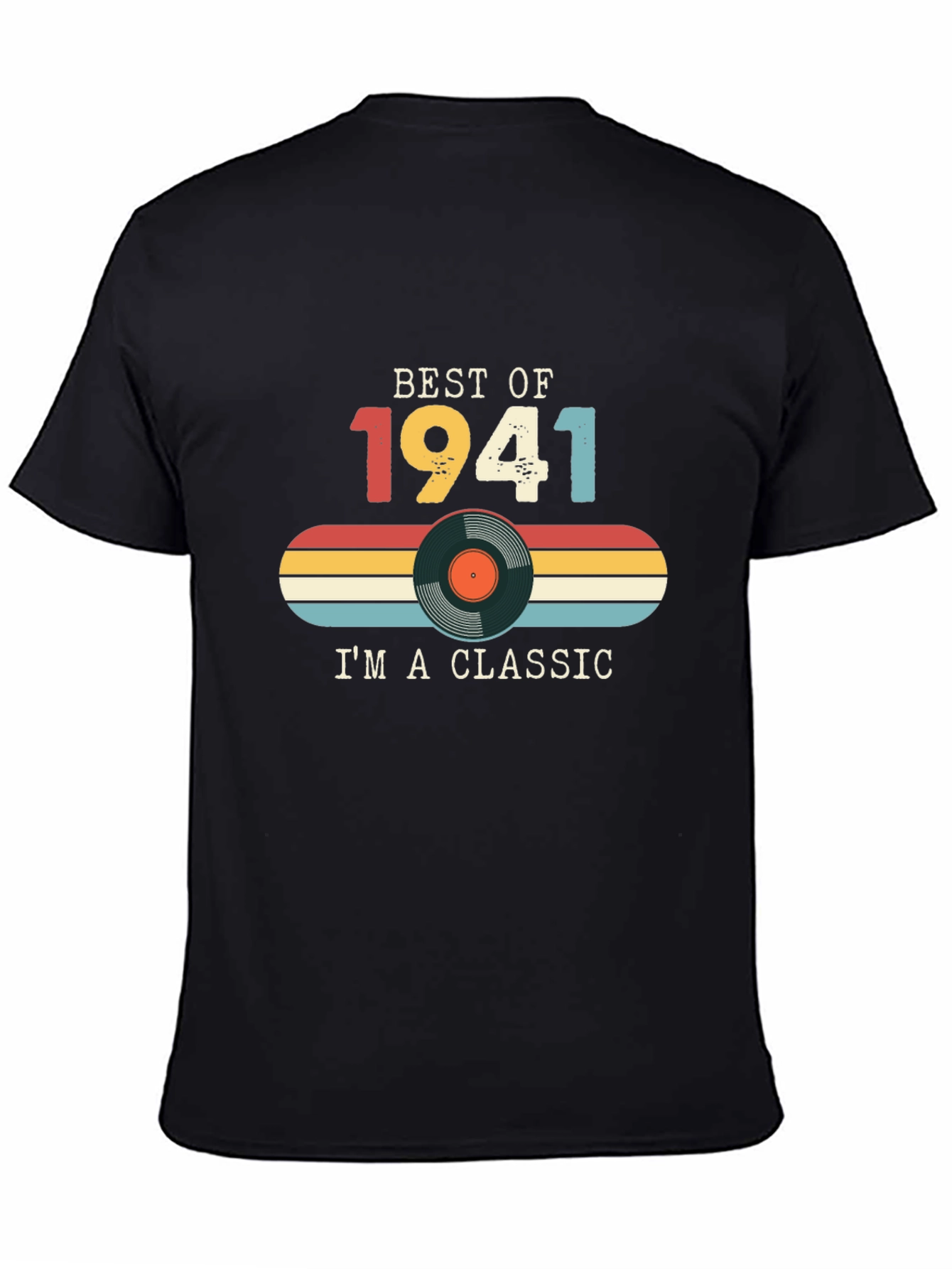 Black Best of 1941 Classic Graphic T-Shirt view 4