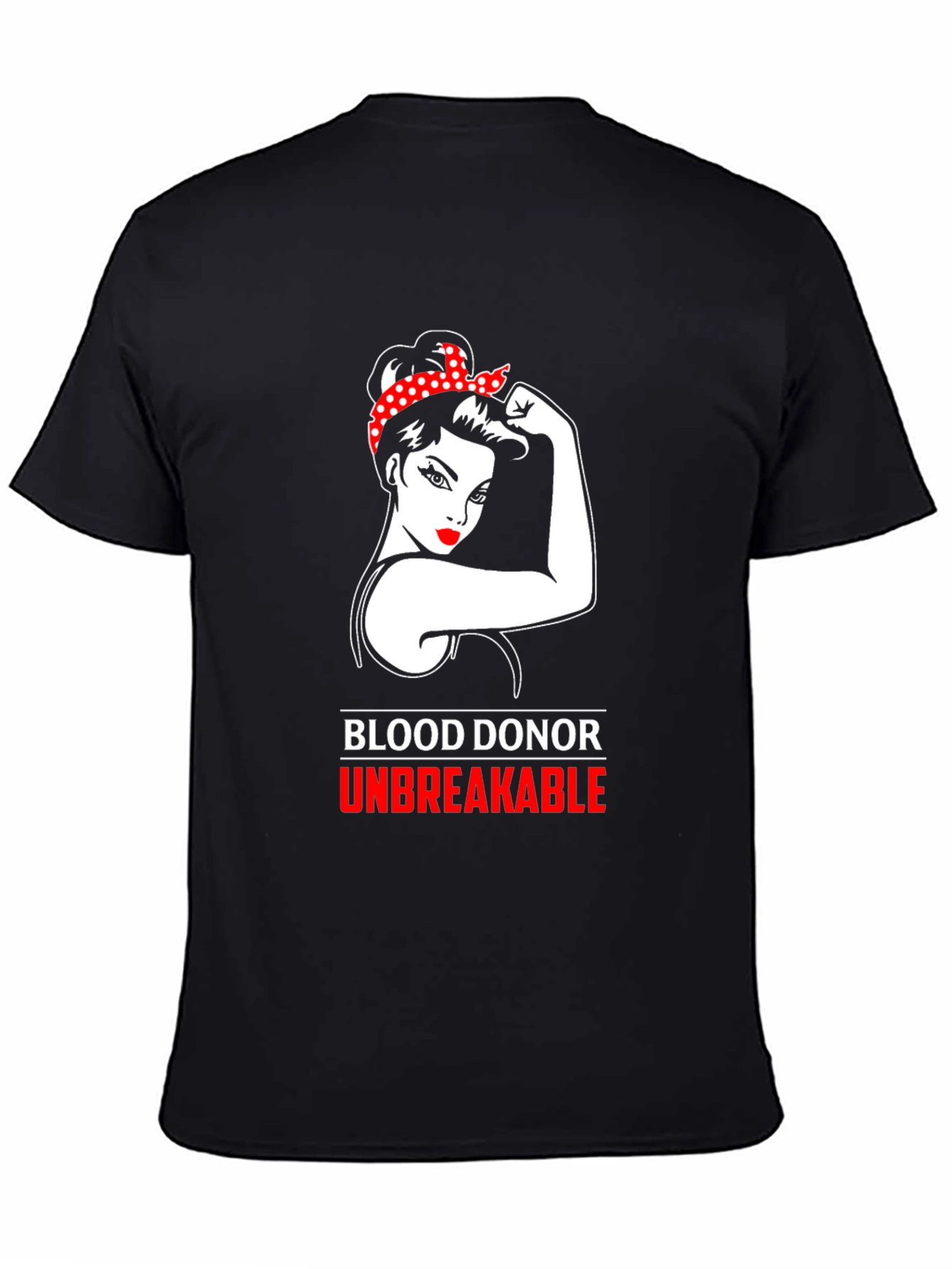 Black Blood Donor Unbreakable T-Shirt view 4