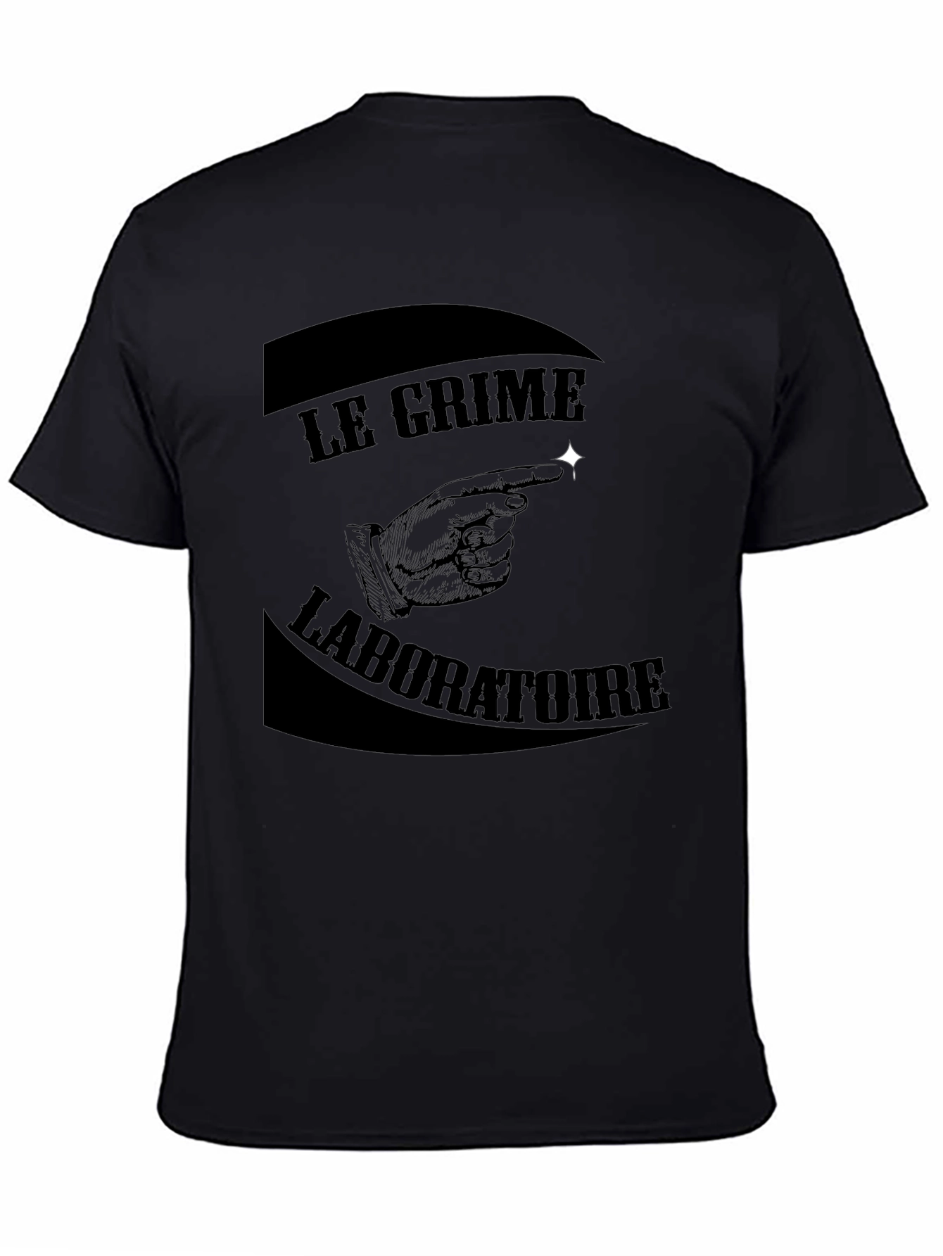 Black Le Crime Laboratoire Graphic T-Shirt view 4