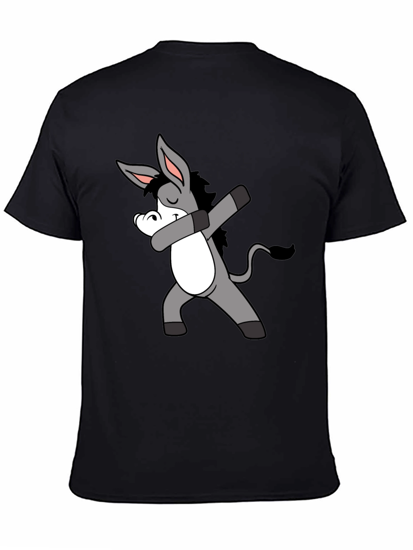 Black Dabbing Donkey Graphic Tee - Fun & Unique! view 4