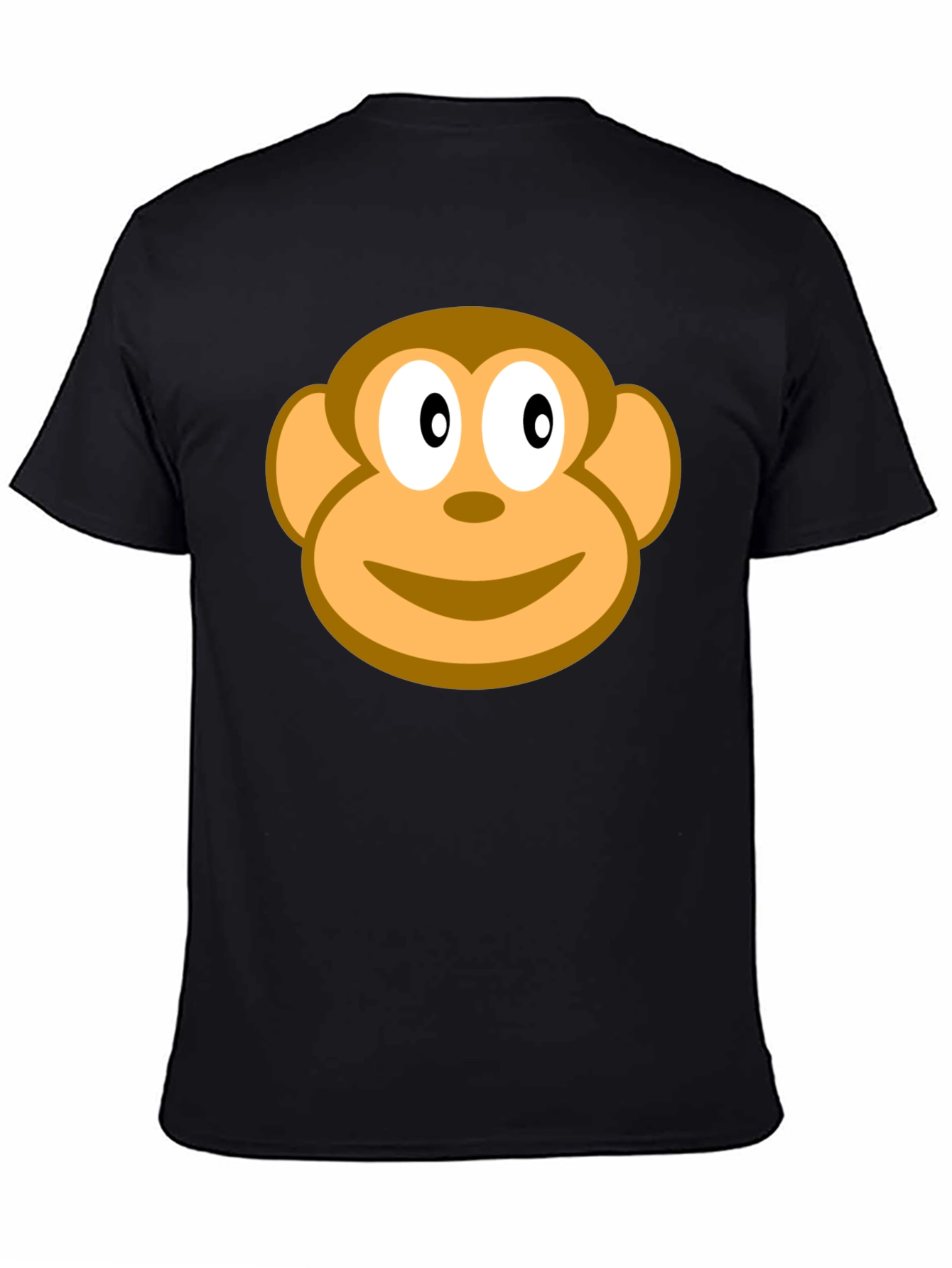 Black Monkey Face Graphic Black T-Shirt view 4
