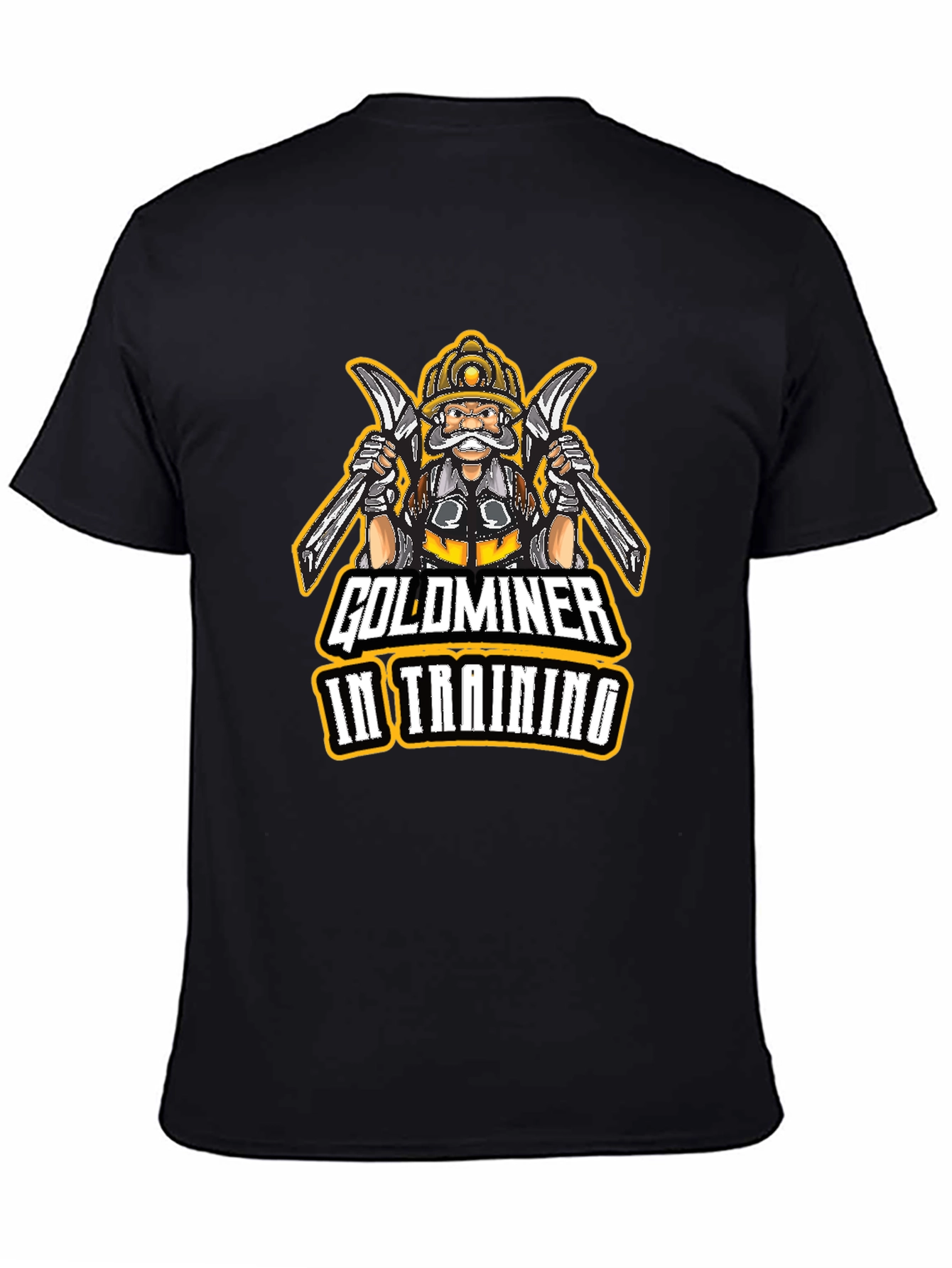 Black Goldminer In Training Black T-Shirt view 4