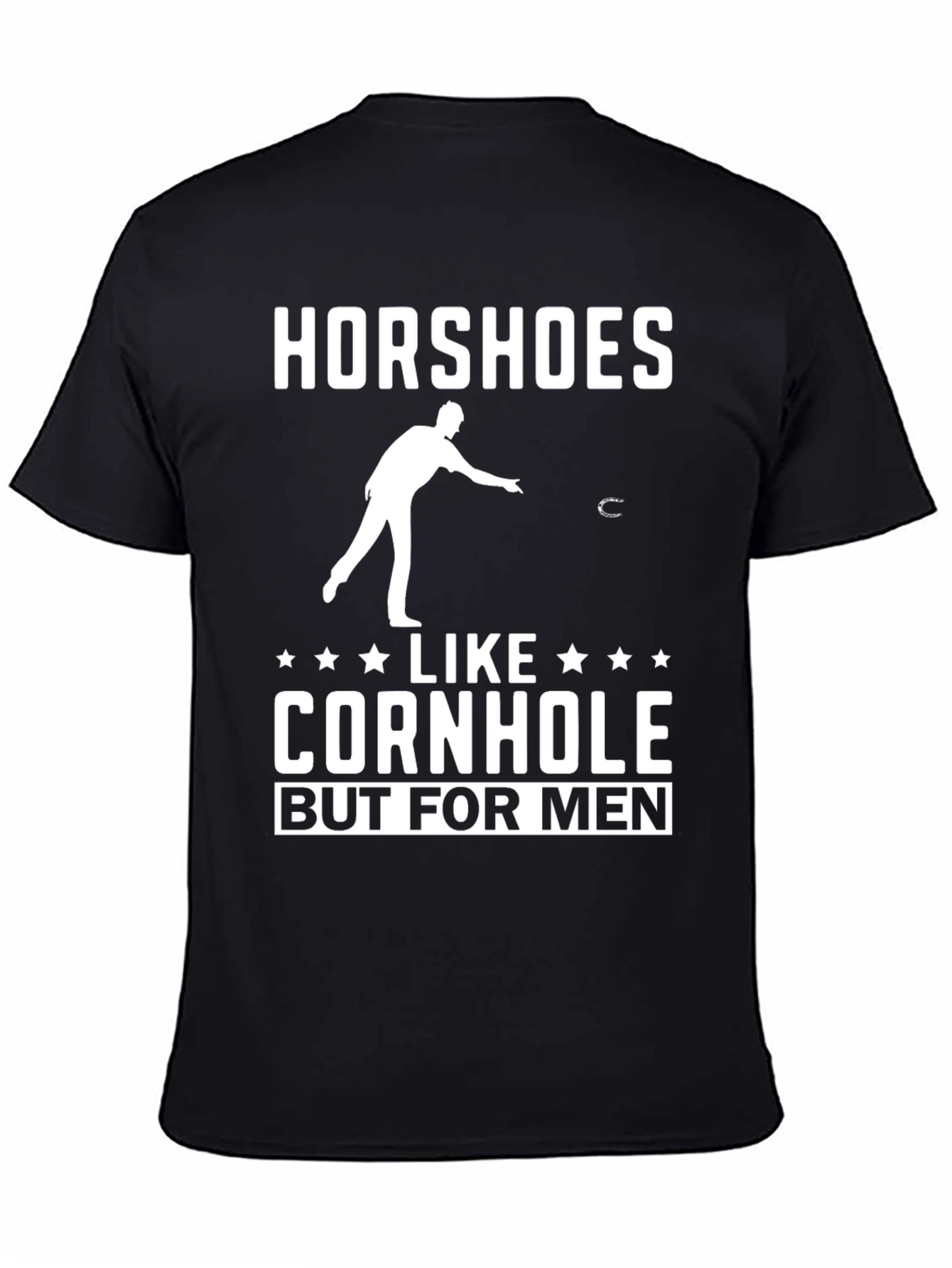 Black Horseshoes Like Cornhole But For Men T-Shirt view 4