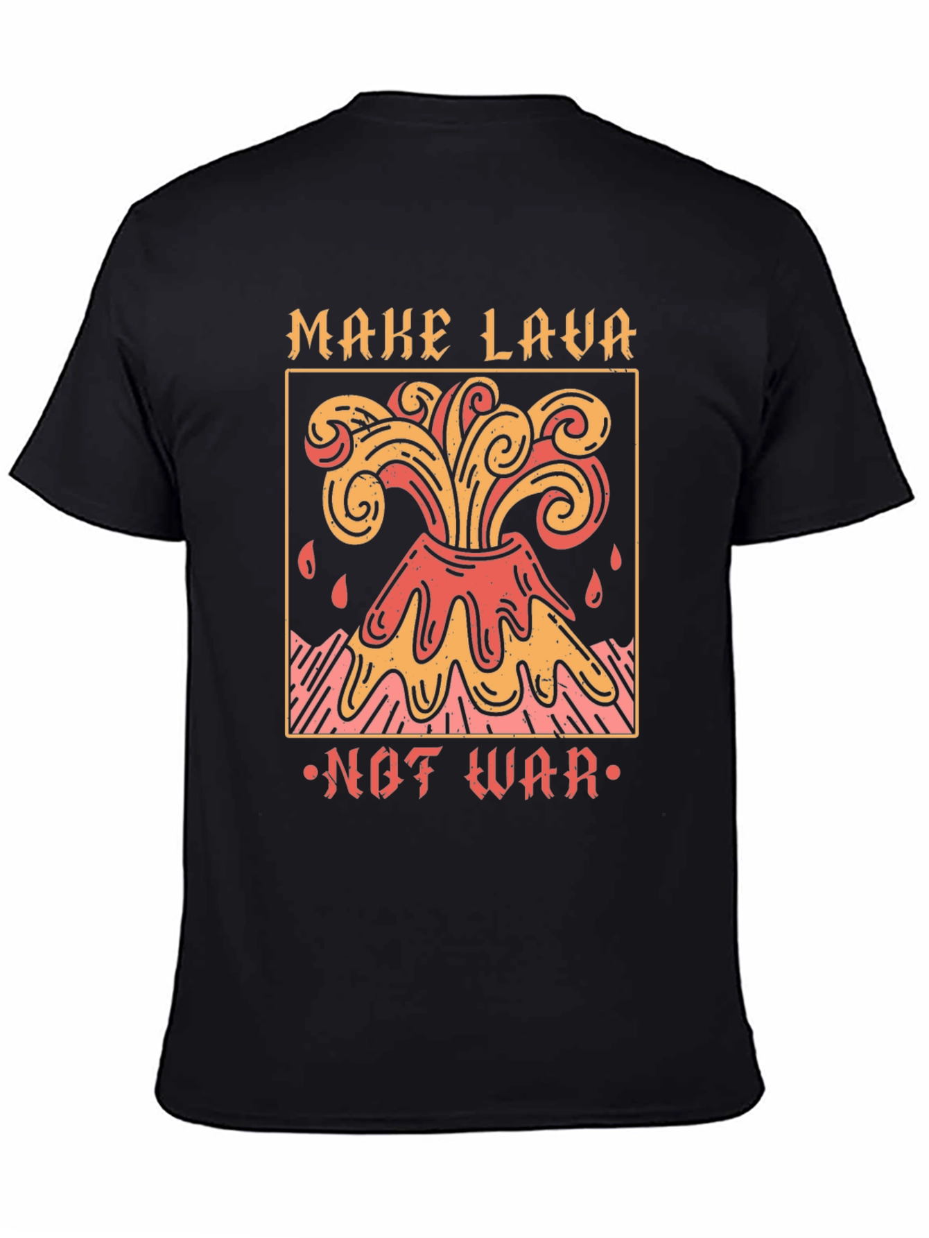 Black Make Lava Not War Graphic T-Shirt view 4