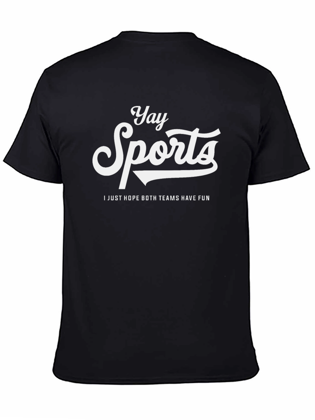 Black Yay Sports Funny T-Shirt view 4
