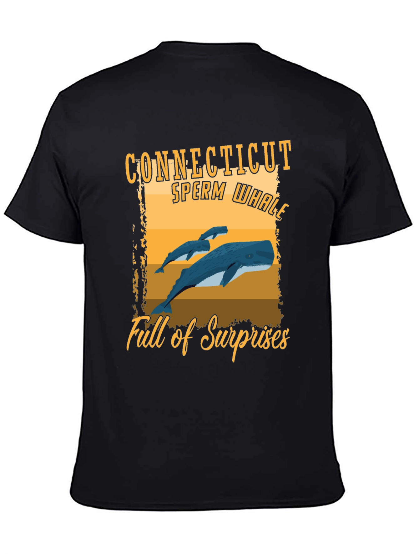 Black Connecticut Sperm Whale T-Shirt: Full of Surprises  view 4