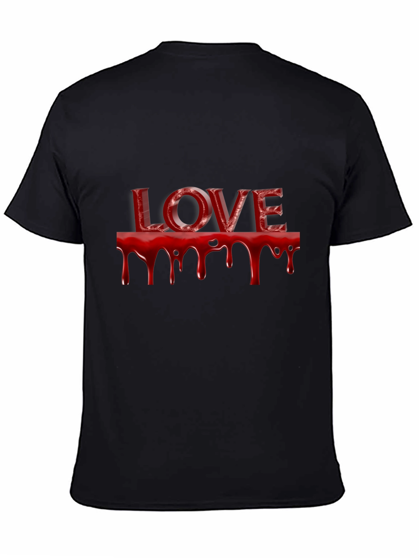 Black Bloody Love T-Shirt - Dark Valentine's Tee view 4