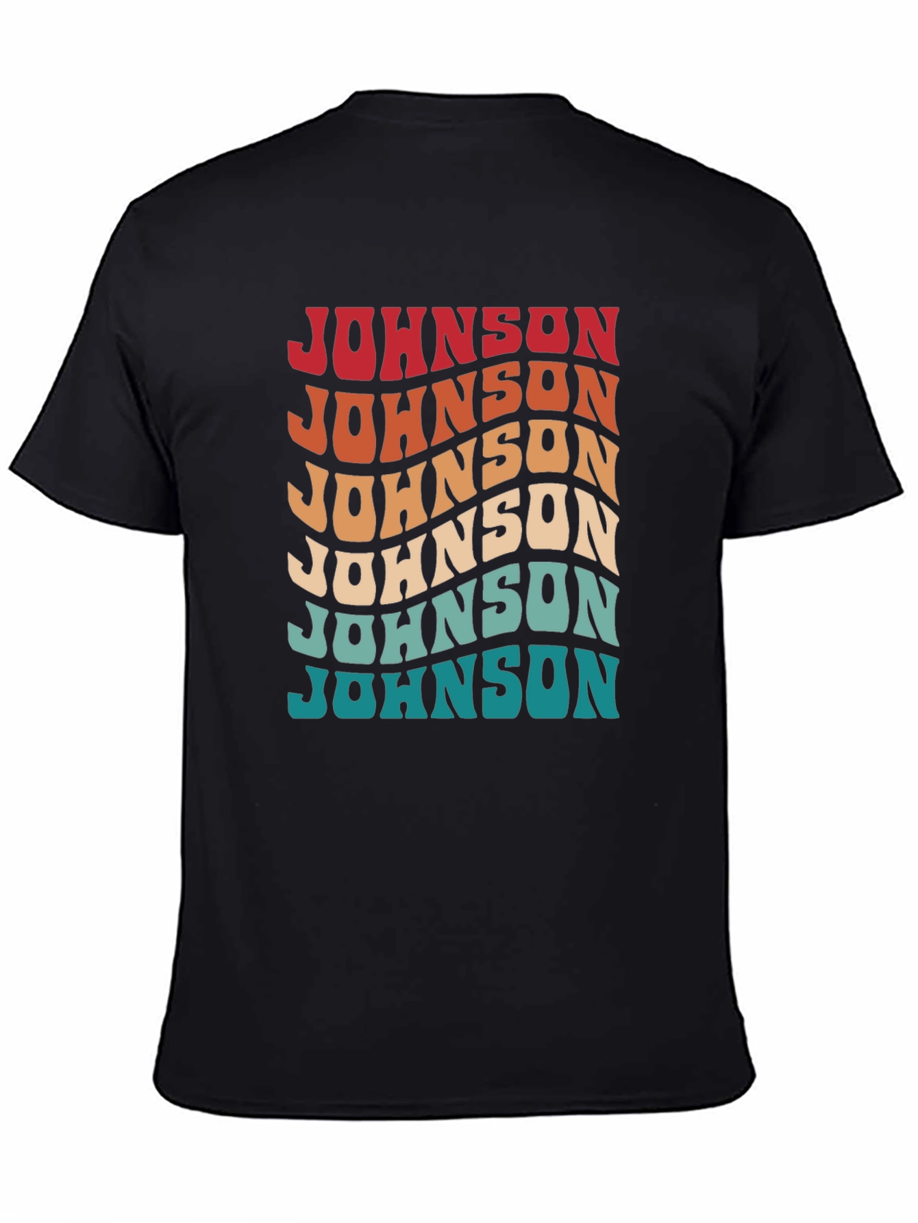 Black Retro "Johnson" Graphic Tee view 4