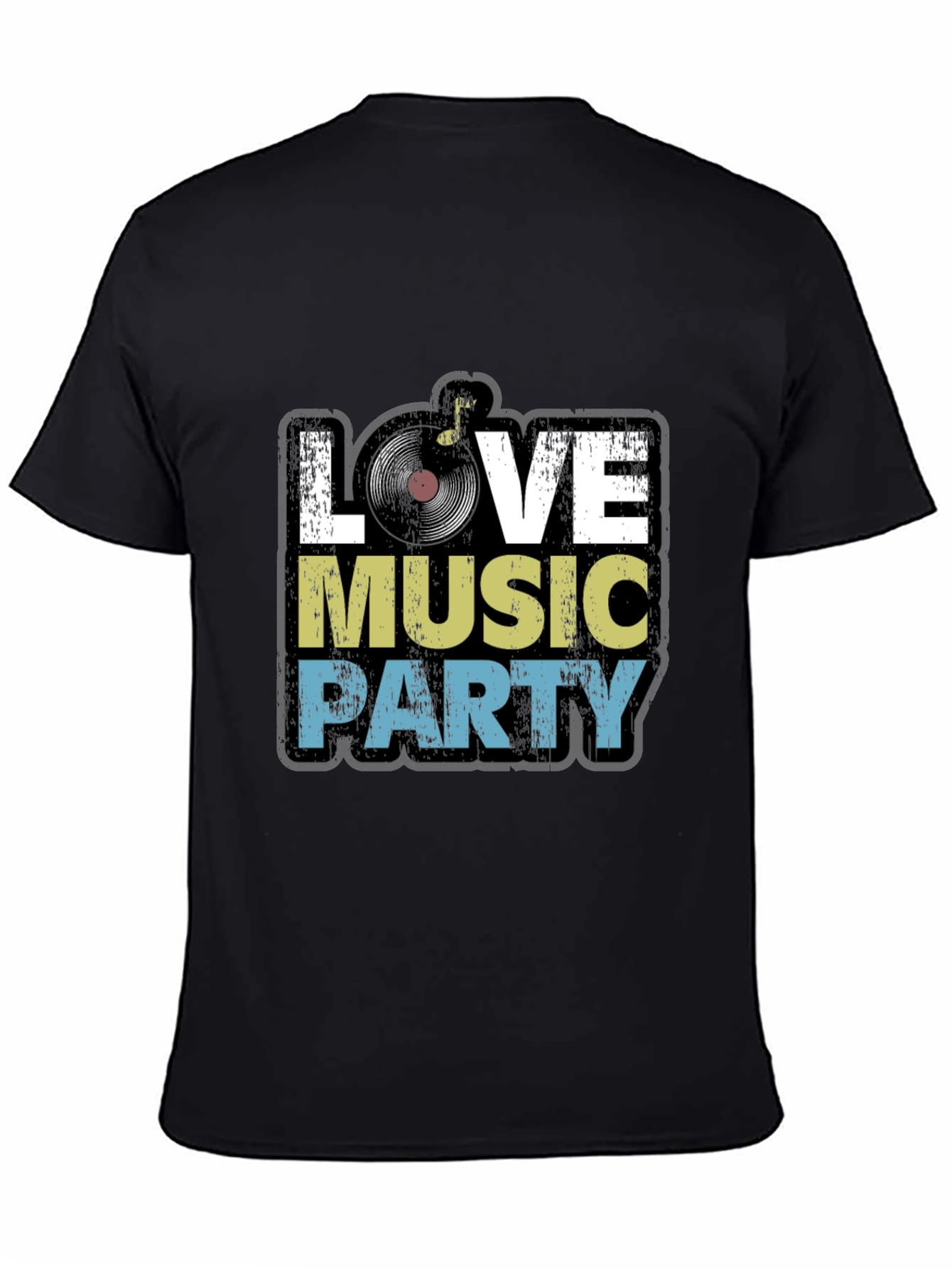 Black Love Music Party T-Shirt - Retro Style view 4
