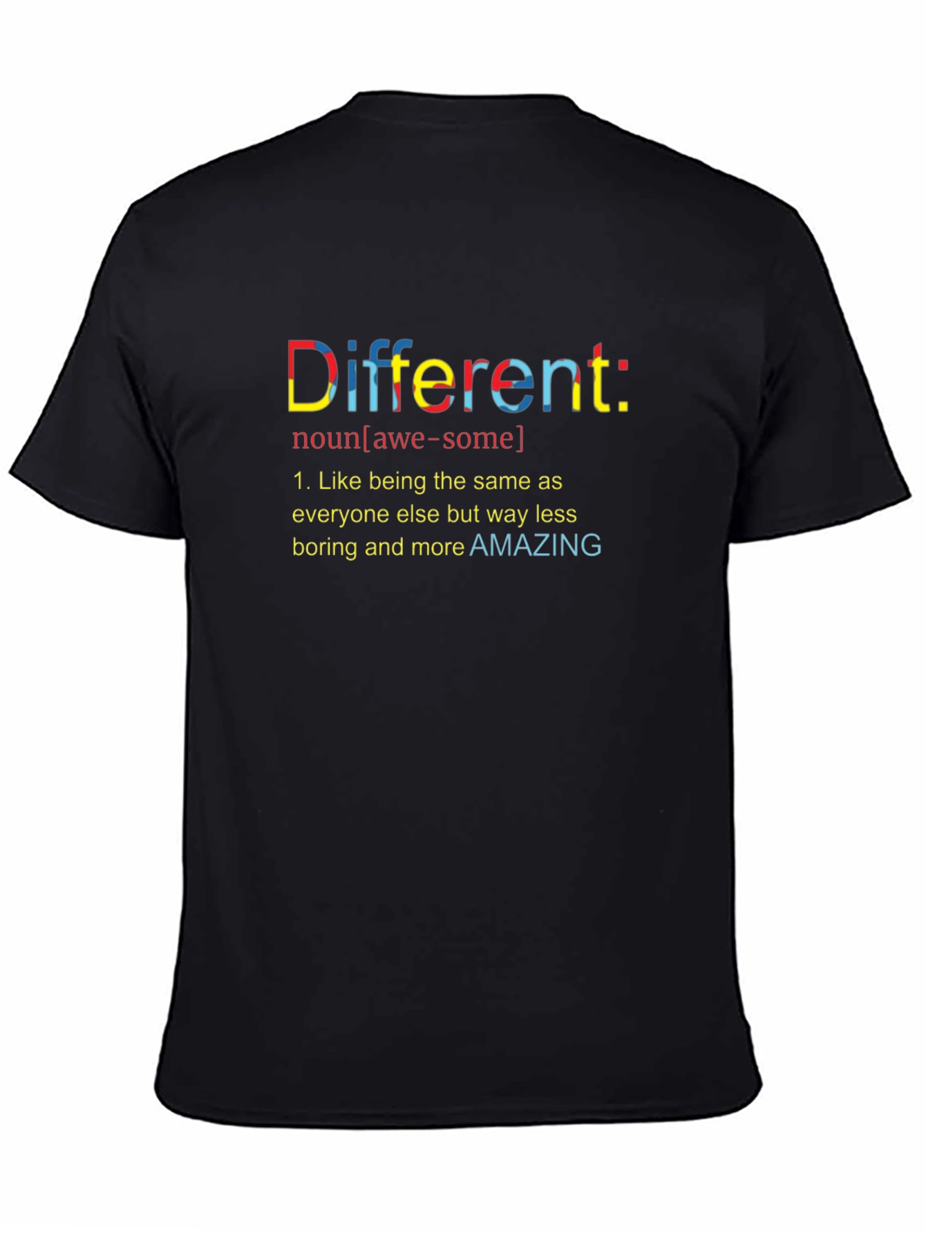 Black Different Definition Graphic T-Shirt - Unique Statement Tee view 4