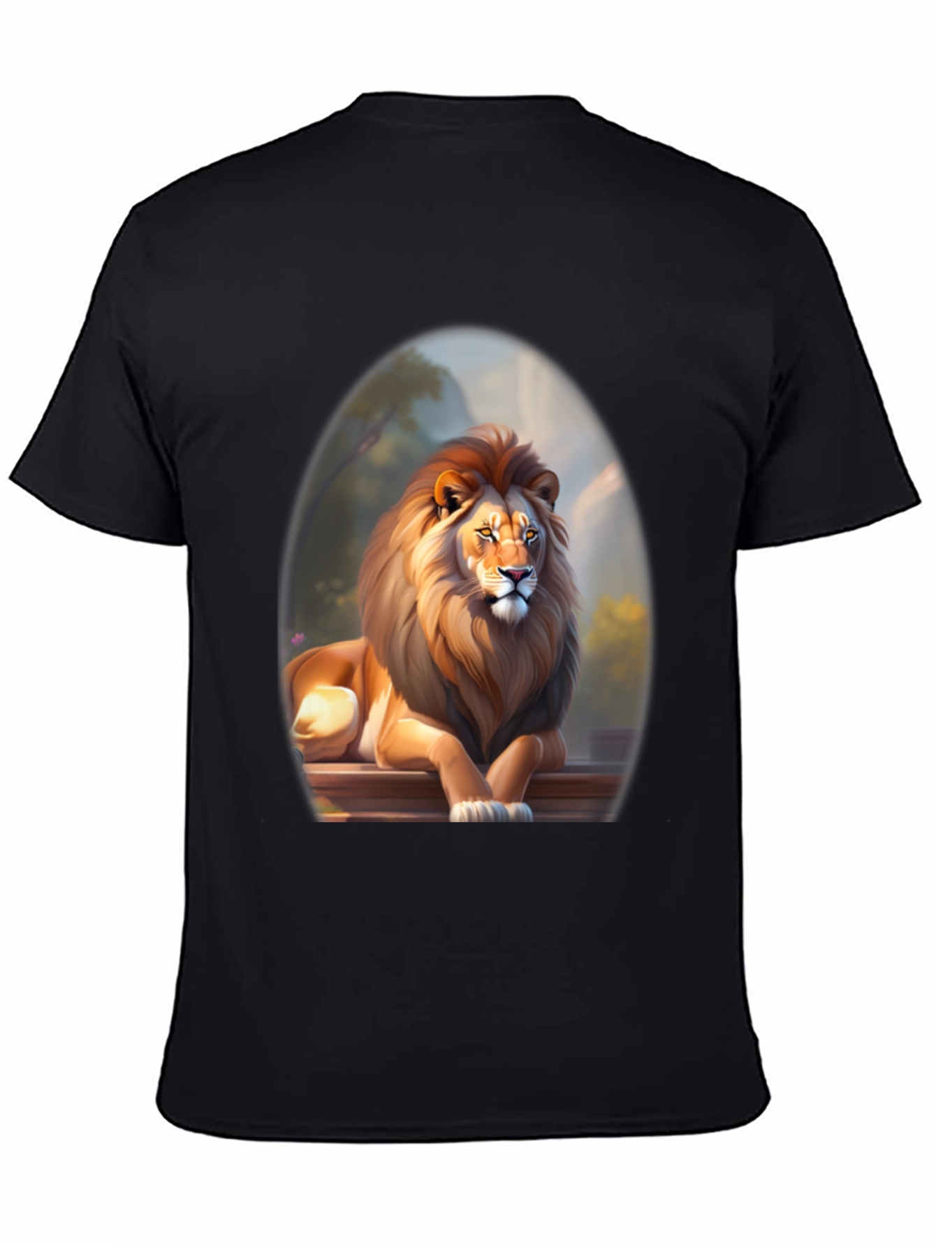 Black Lion Graphic Tee - Bold Black T-Shirt view 4