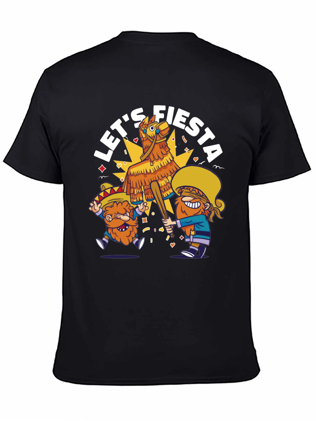 Black Let's Fiesta T-Shirt - Cinco de Mayo Celebration view 4