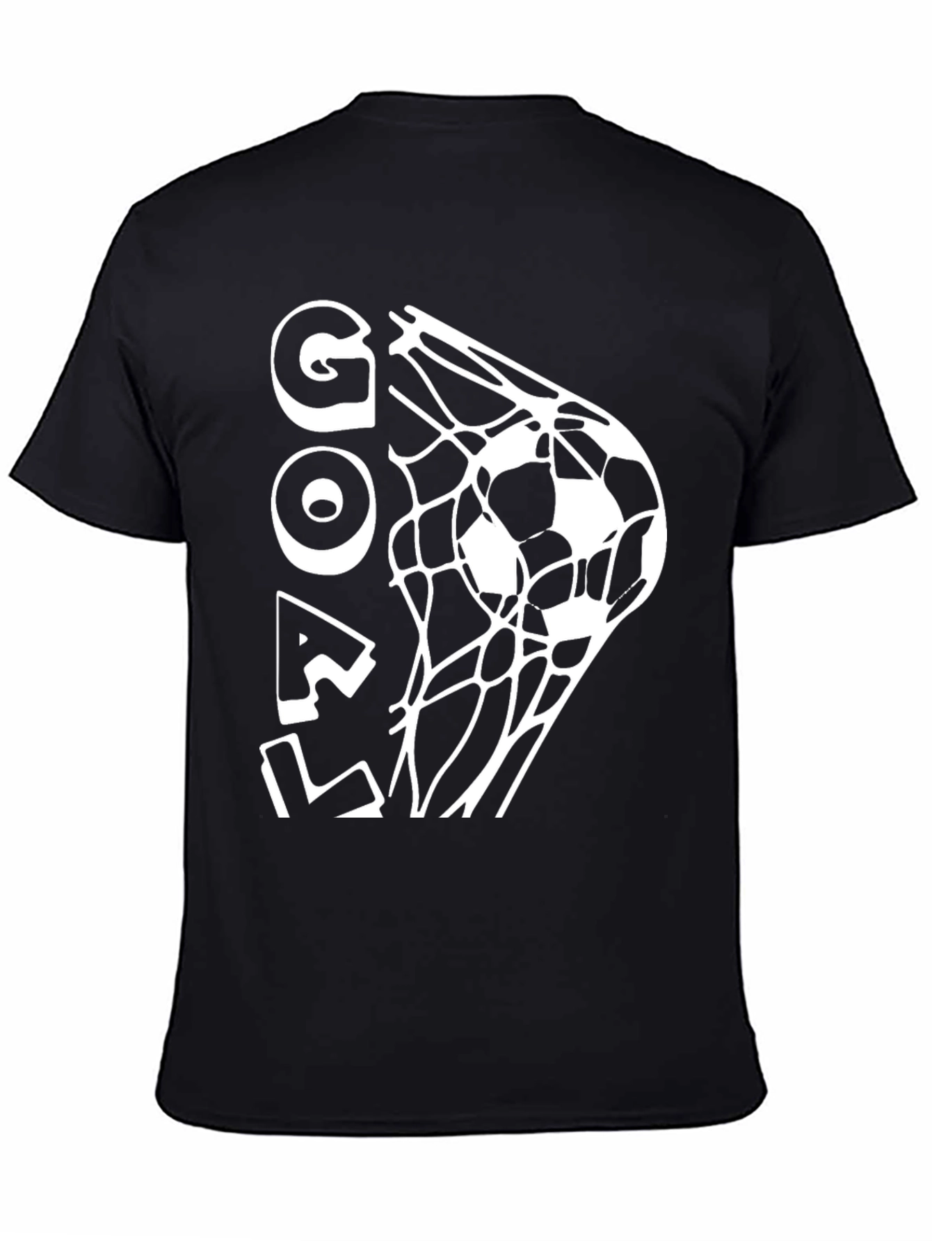 Black Goal Soccer T-Shirt - Black Graphic Tee view 4
