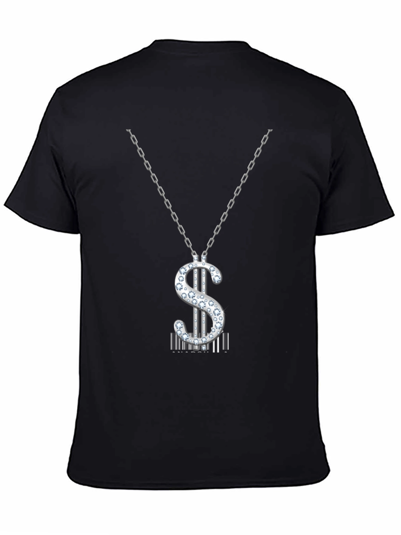Black Dollar Sign Pendant T-Shirt - Black view 4