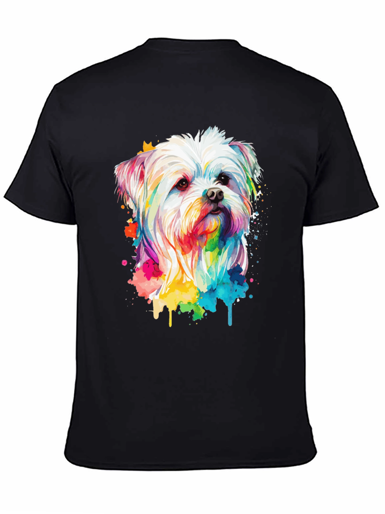Black Rainbow Dog T-Shirt view 4