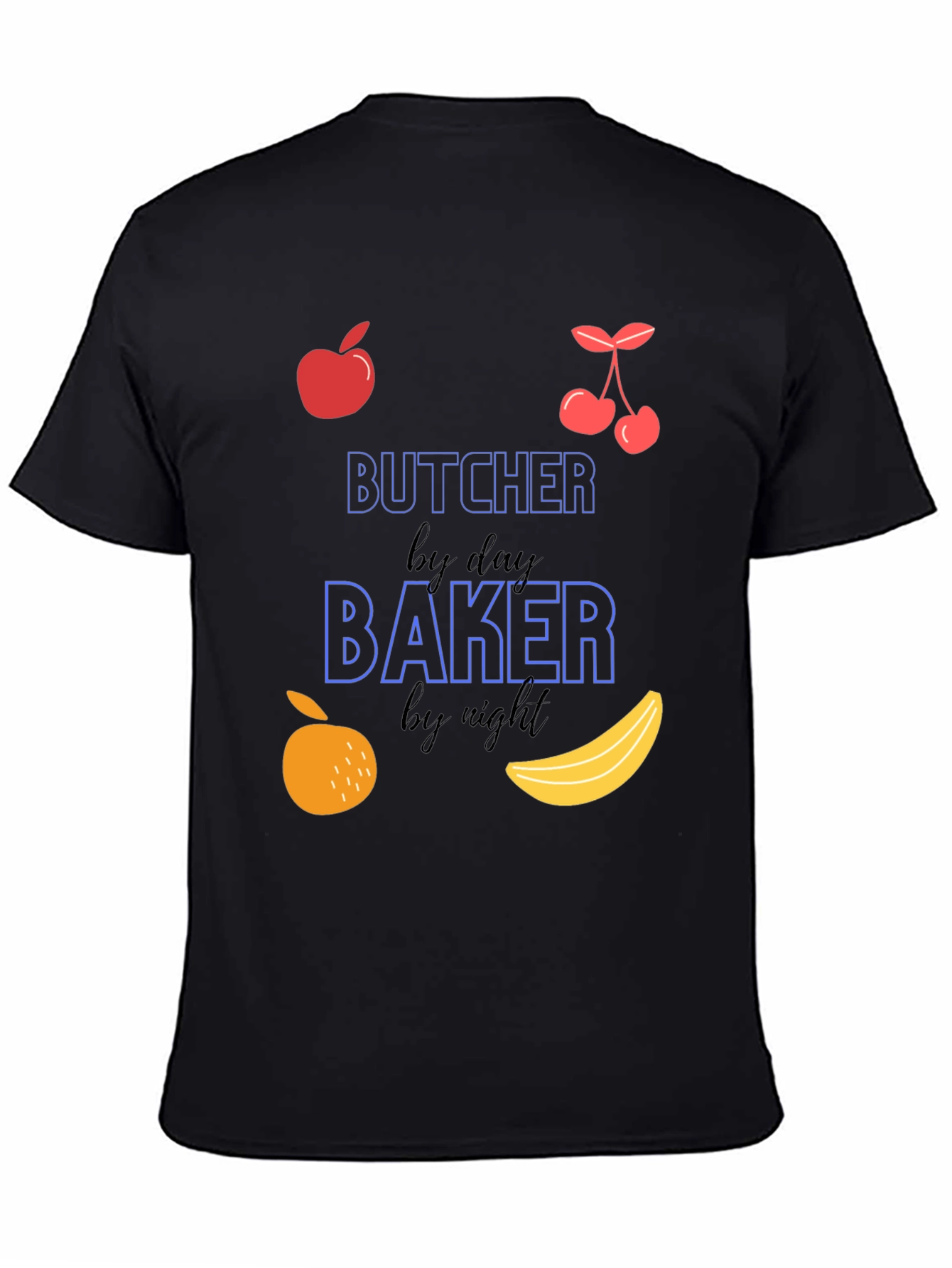 Black Butcher by Day Baker by Night Novelty T-Shirt view 4