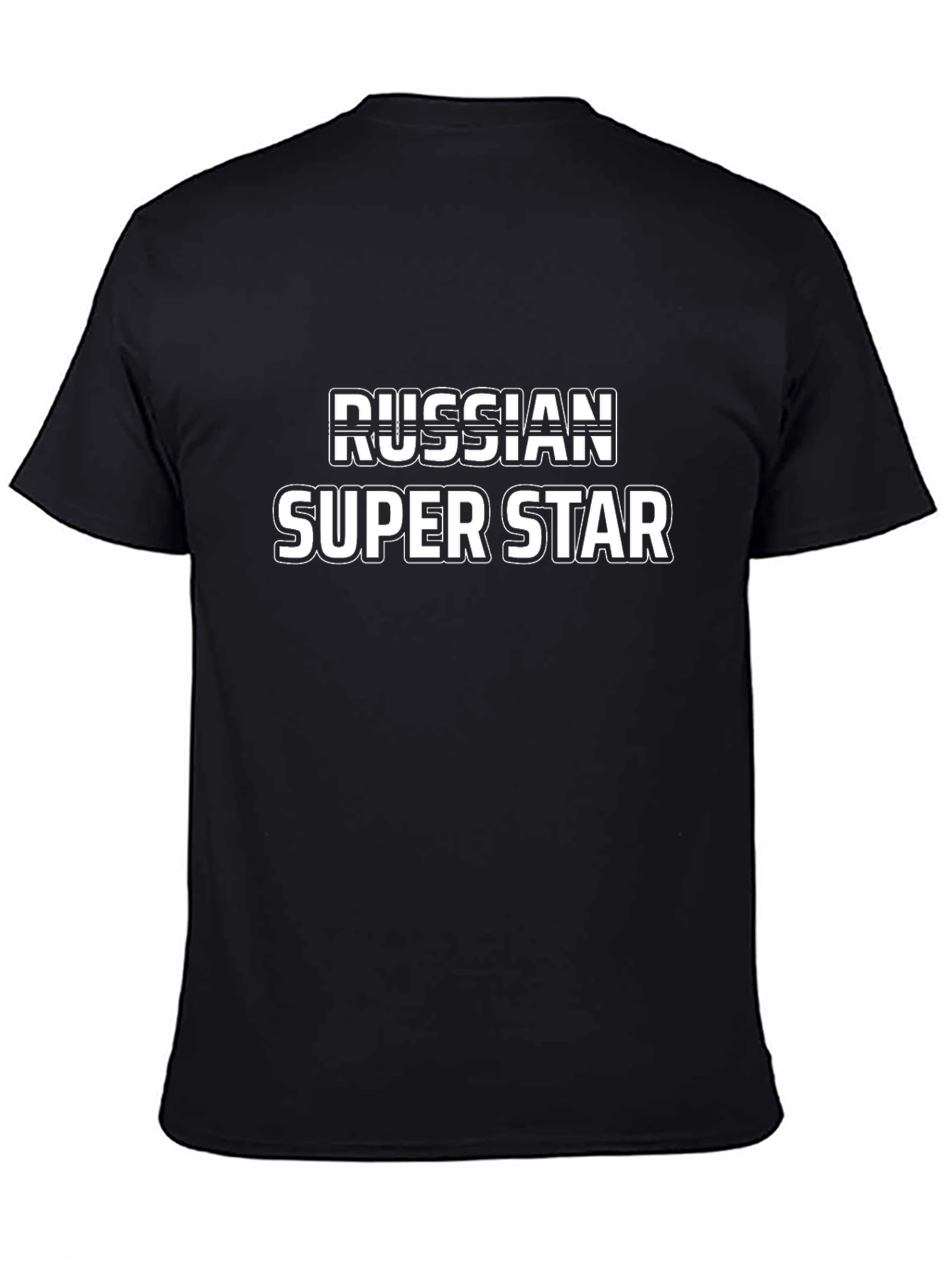 Black Russian Super Star Graphic Tee - Black T-Shirt view 4