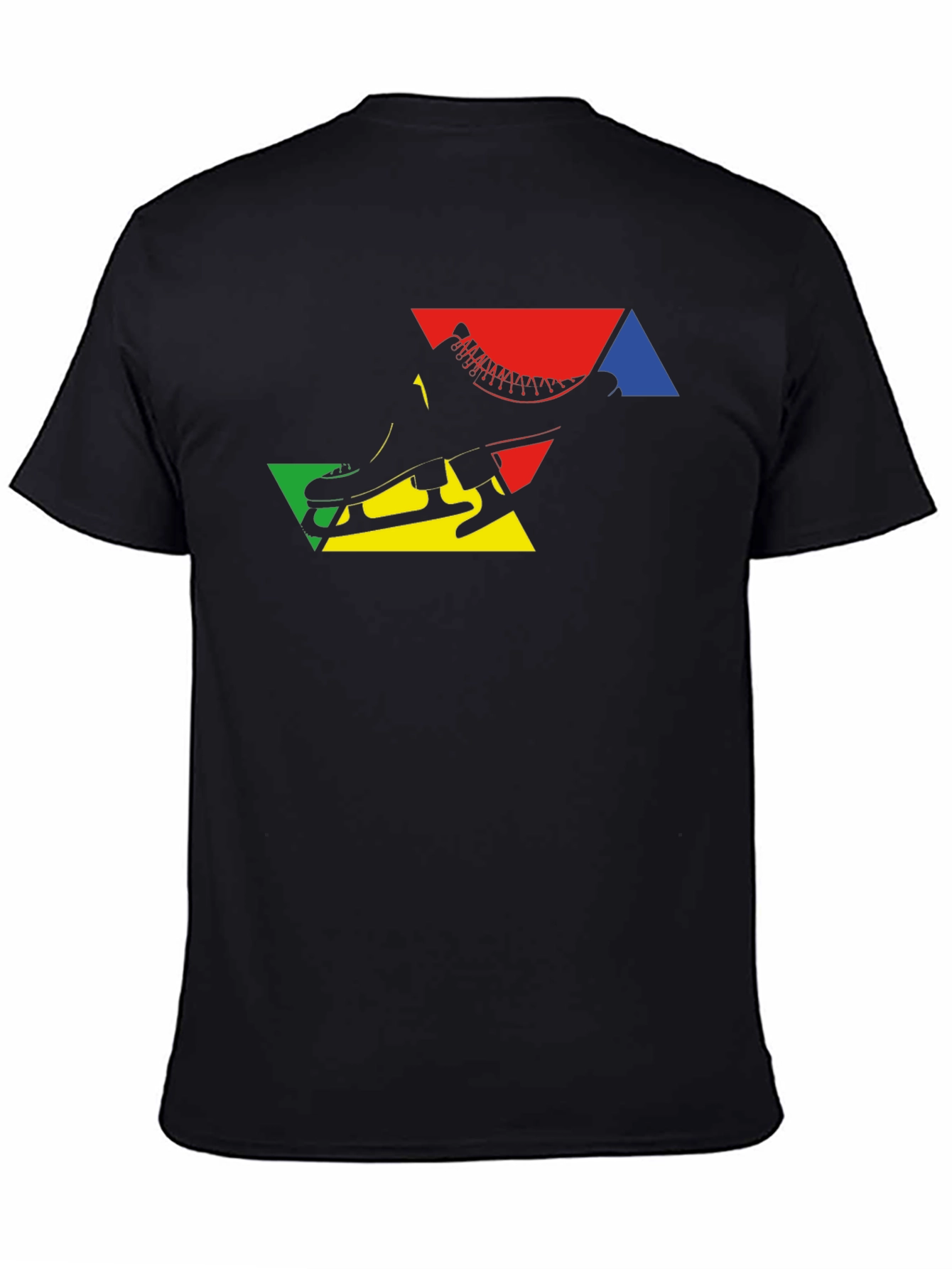 Abstract Ice Skate Graphic T-Shirt - 4