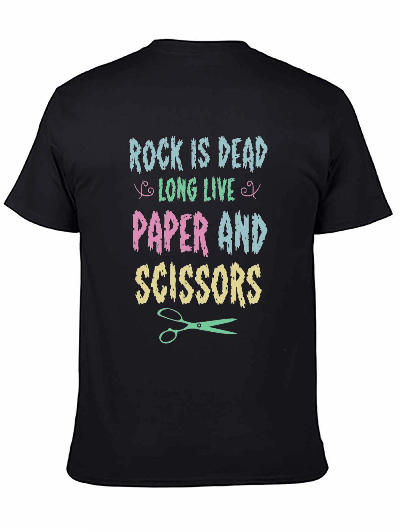 Black Rock is Dead T-Shirt - Paper Scissors Tee view 4