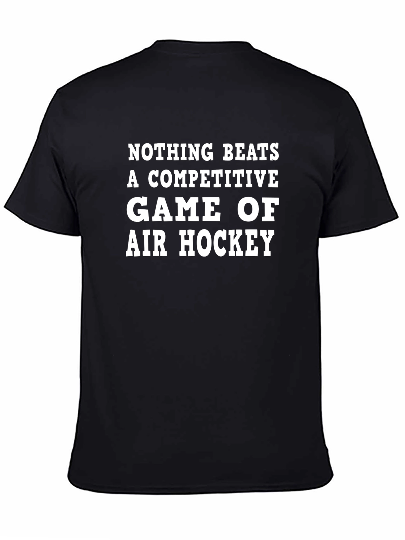 Black Funny Air Hockey T-Shirt - Game Day Apparel view 4