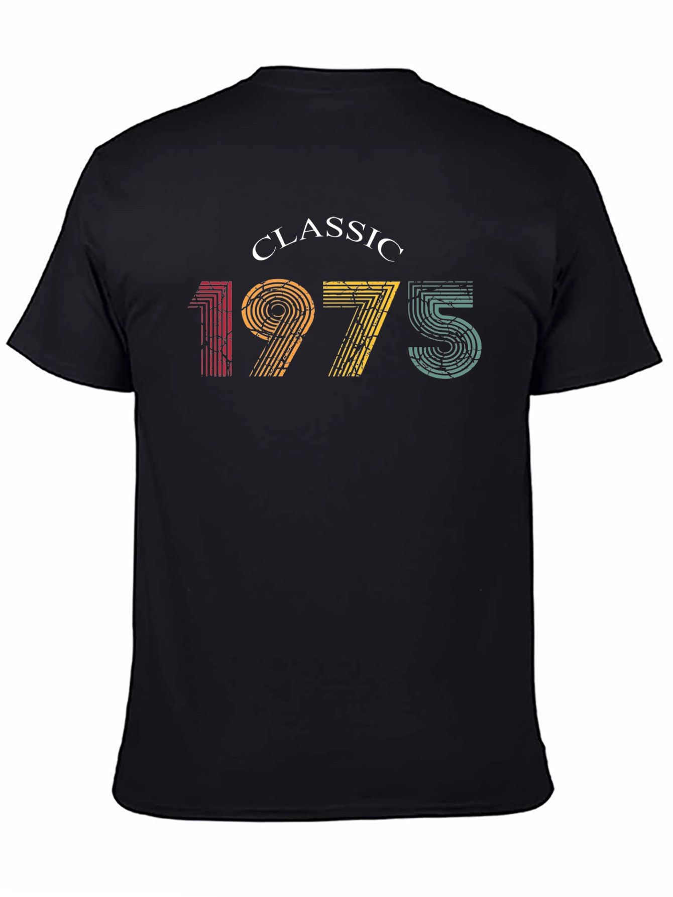 Black Classic 1975 Retro T-Shirt view 4