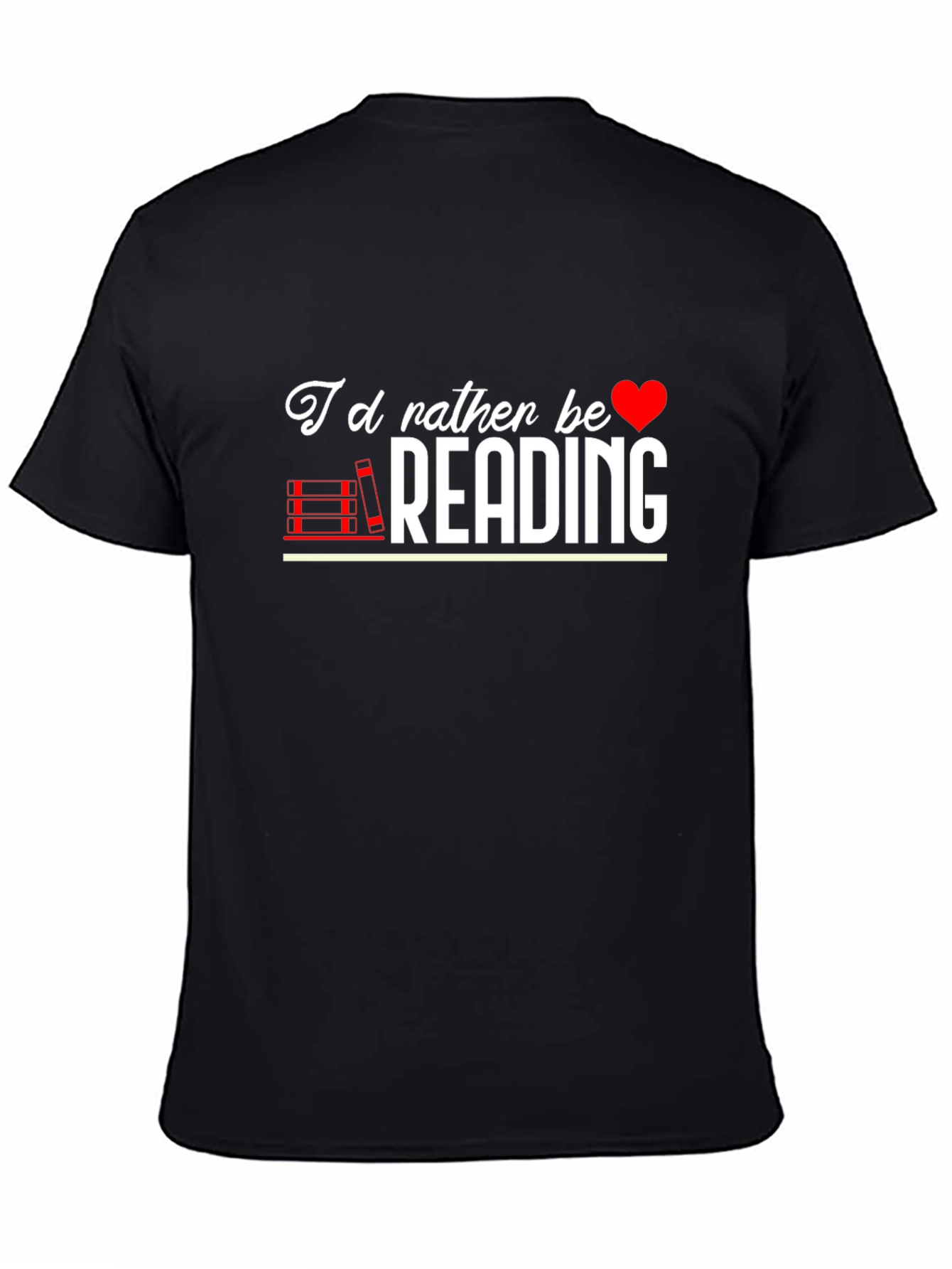 Black I'd Rather Be Reading Graphic Tee view 4