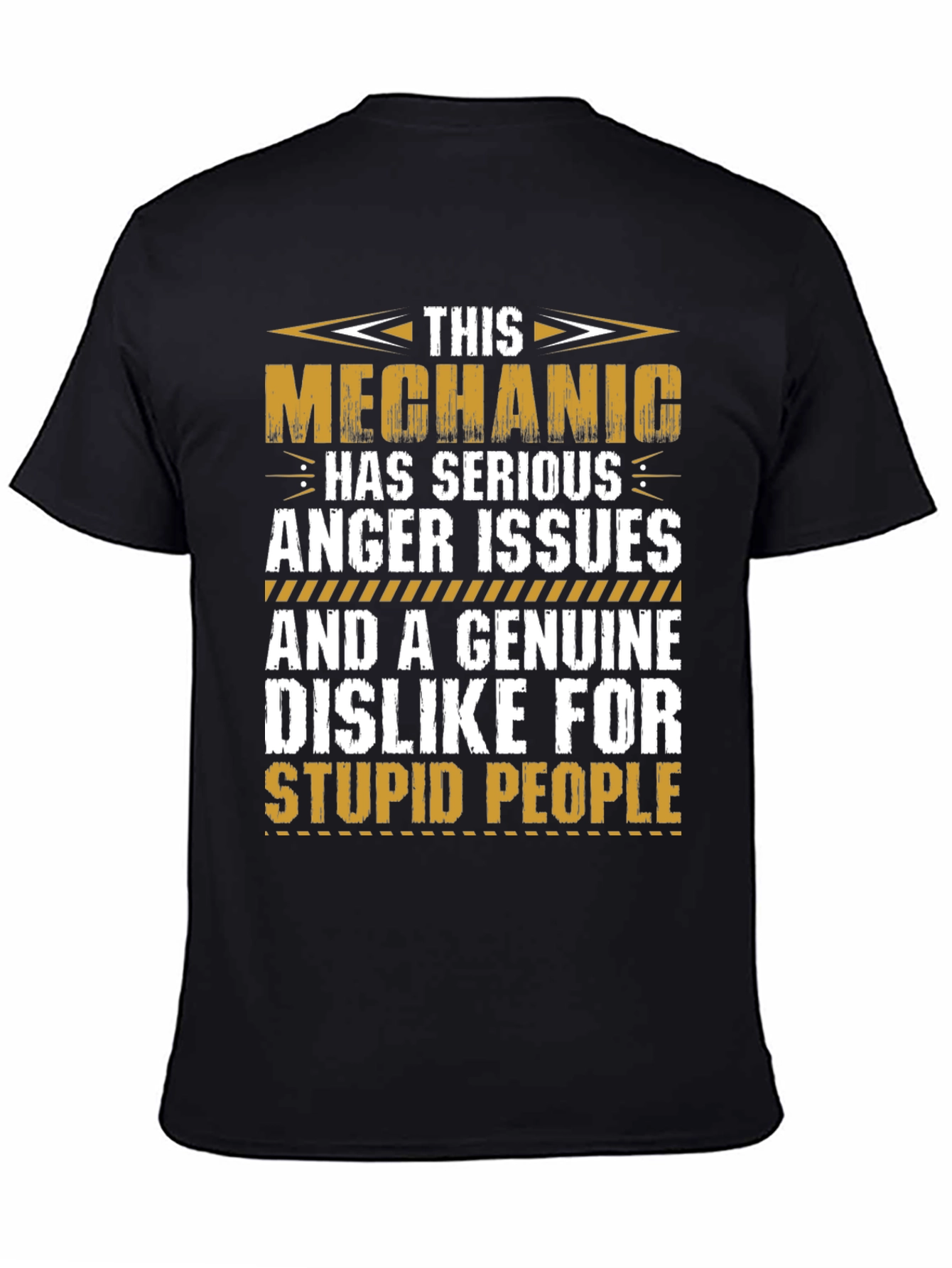 Black Mechanic Anger Issues Graphic Tee view 4
