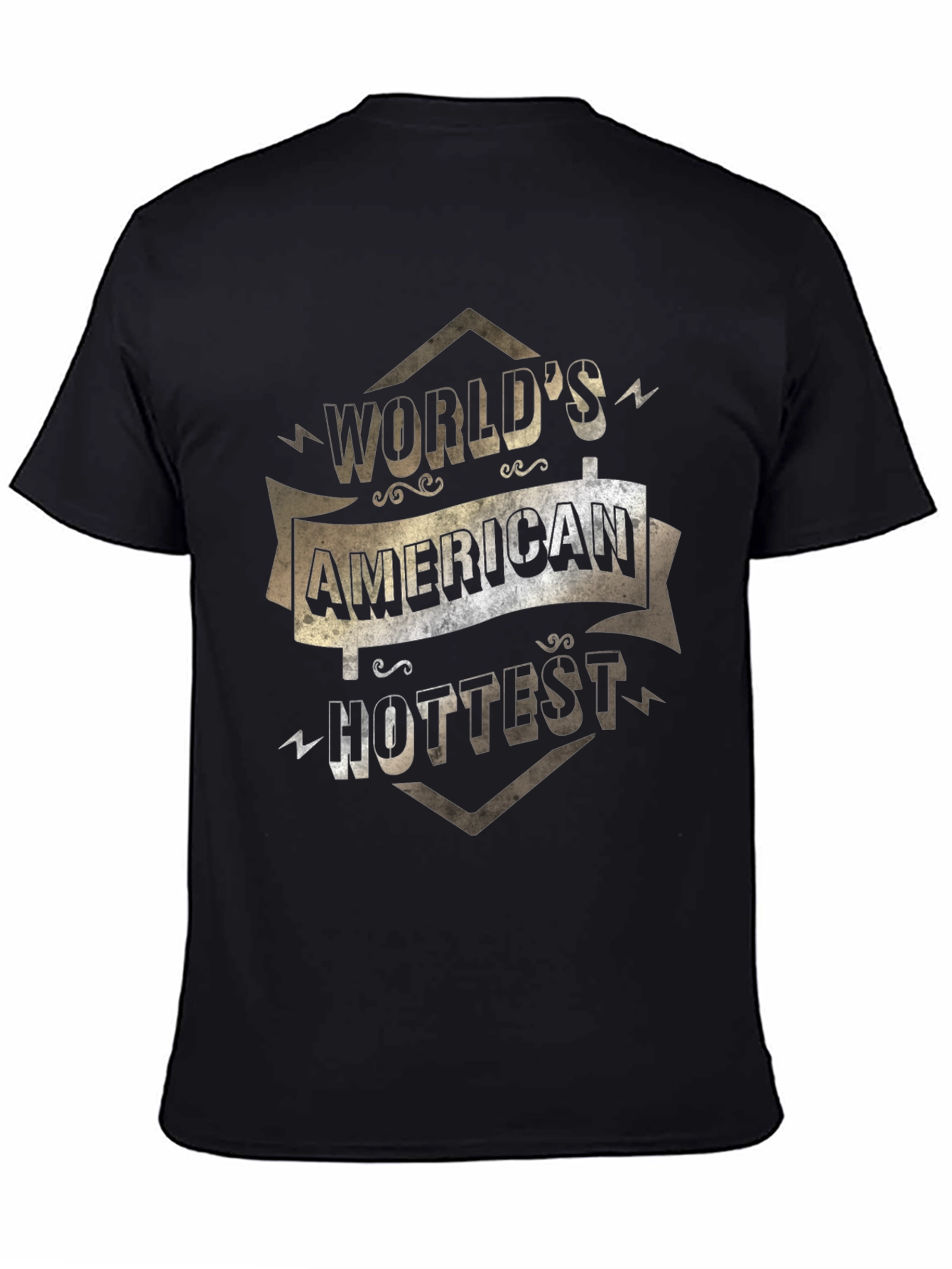Black World's Hottest American T-Shirt view 4