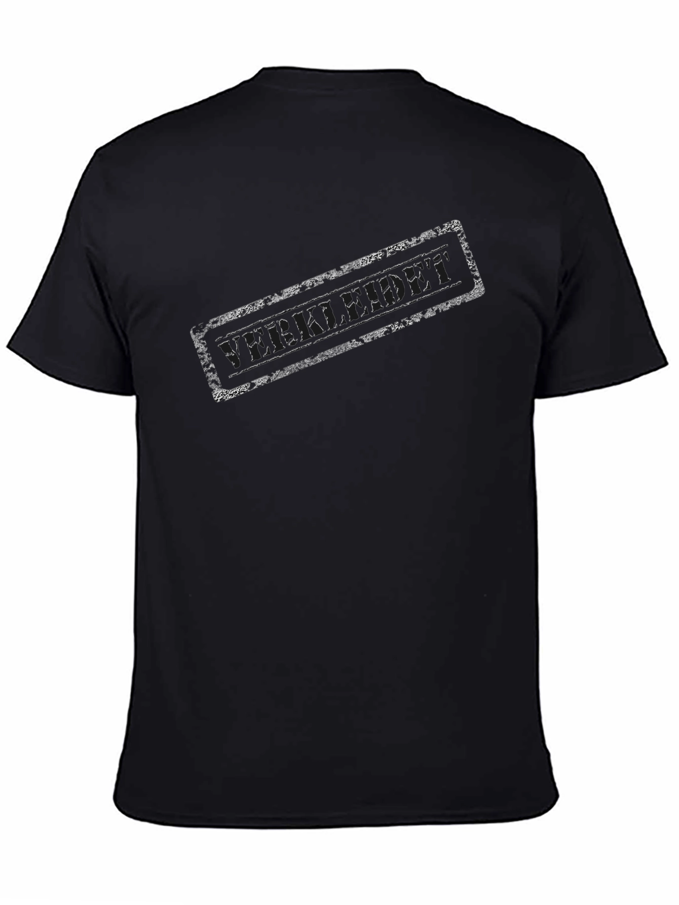Black Black T-Shirt with Distressed Stamp Graphic view 4