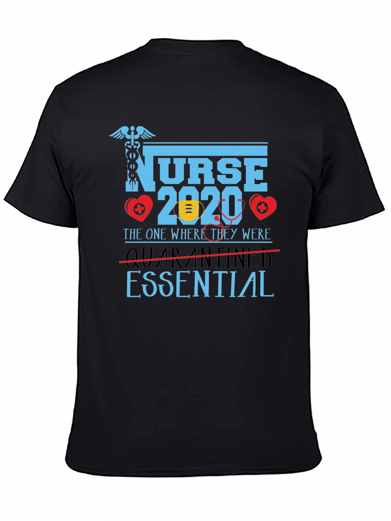 Black Nurse Essential 2020 T-Shirt view 4
