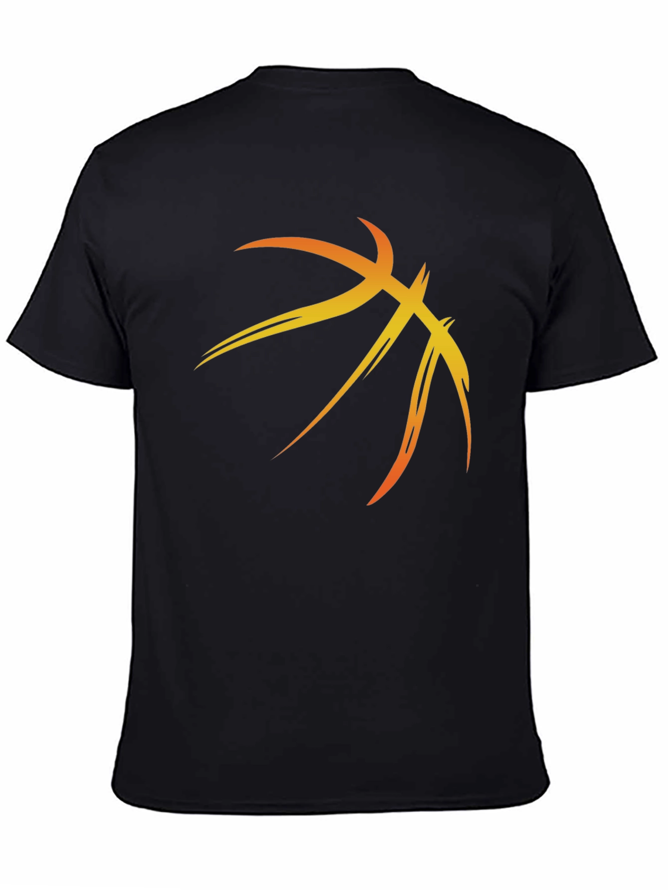 Black Basketball Graphic Tee - Black Cotton Blend Shirt view 4