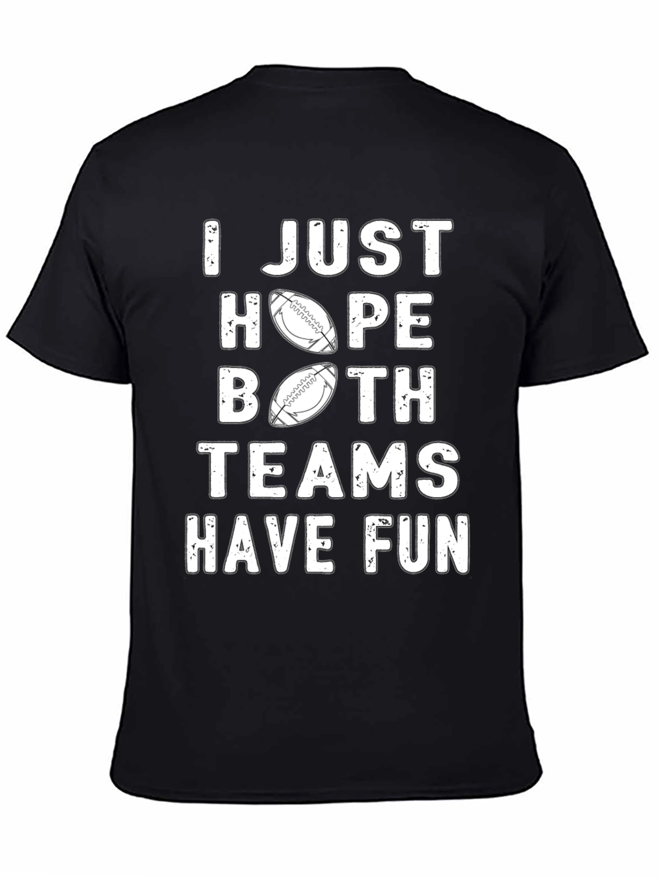 Black Football Teams Fun Graphic T-Shirt view 4