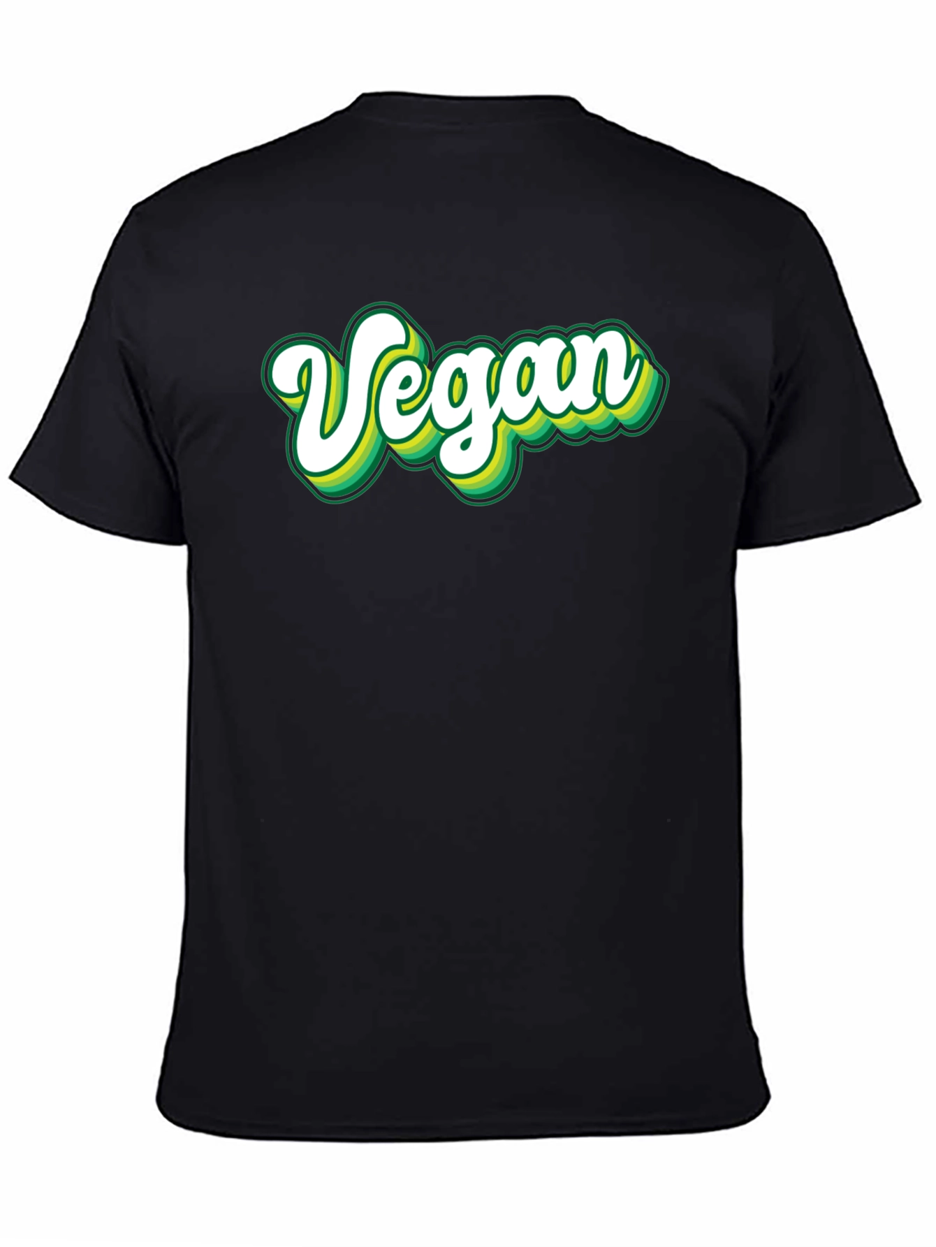 Black Vegan Graphic Tee - Black T-Shirt view 4