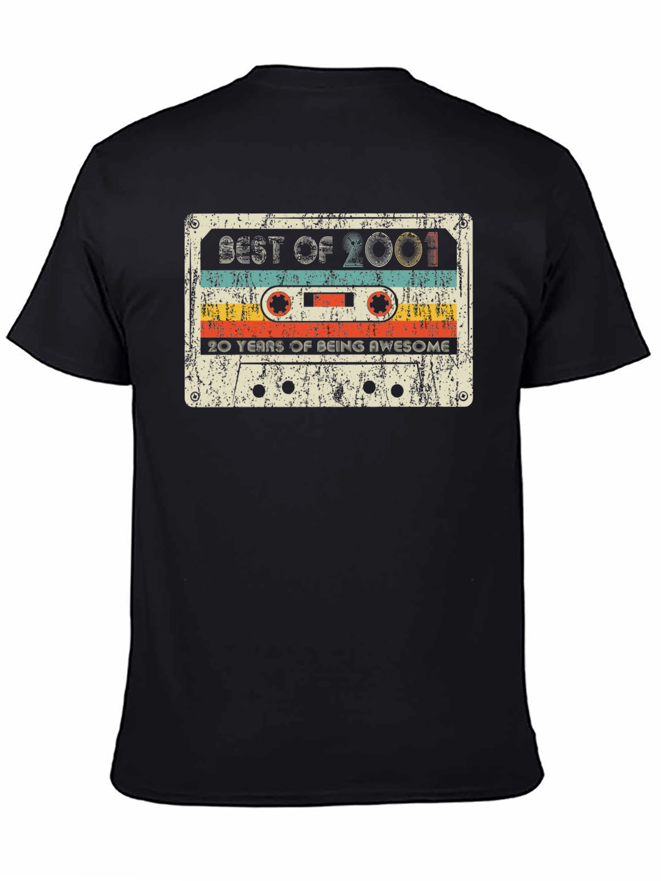 Black Best of 2001: Retro Cassette T-Shirt view 4