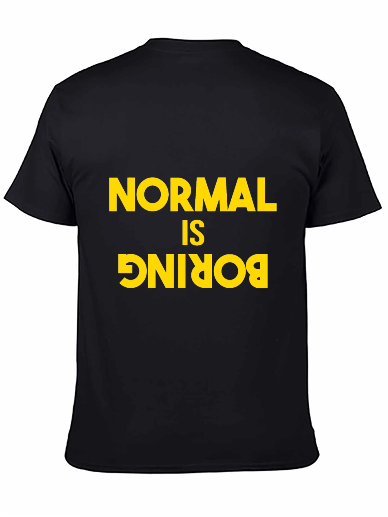 Black Normal is Boring Graphic Tee - Black view 4