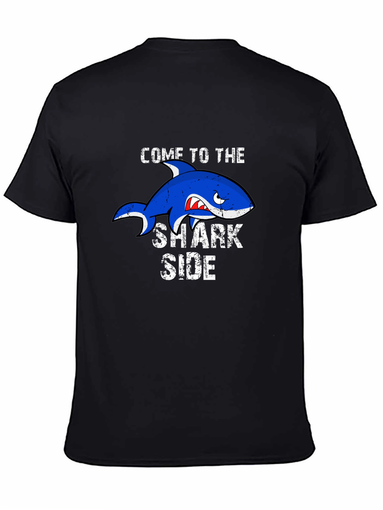 Black Come to the Shark Side Graphic T-Shirt view 4