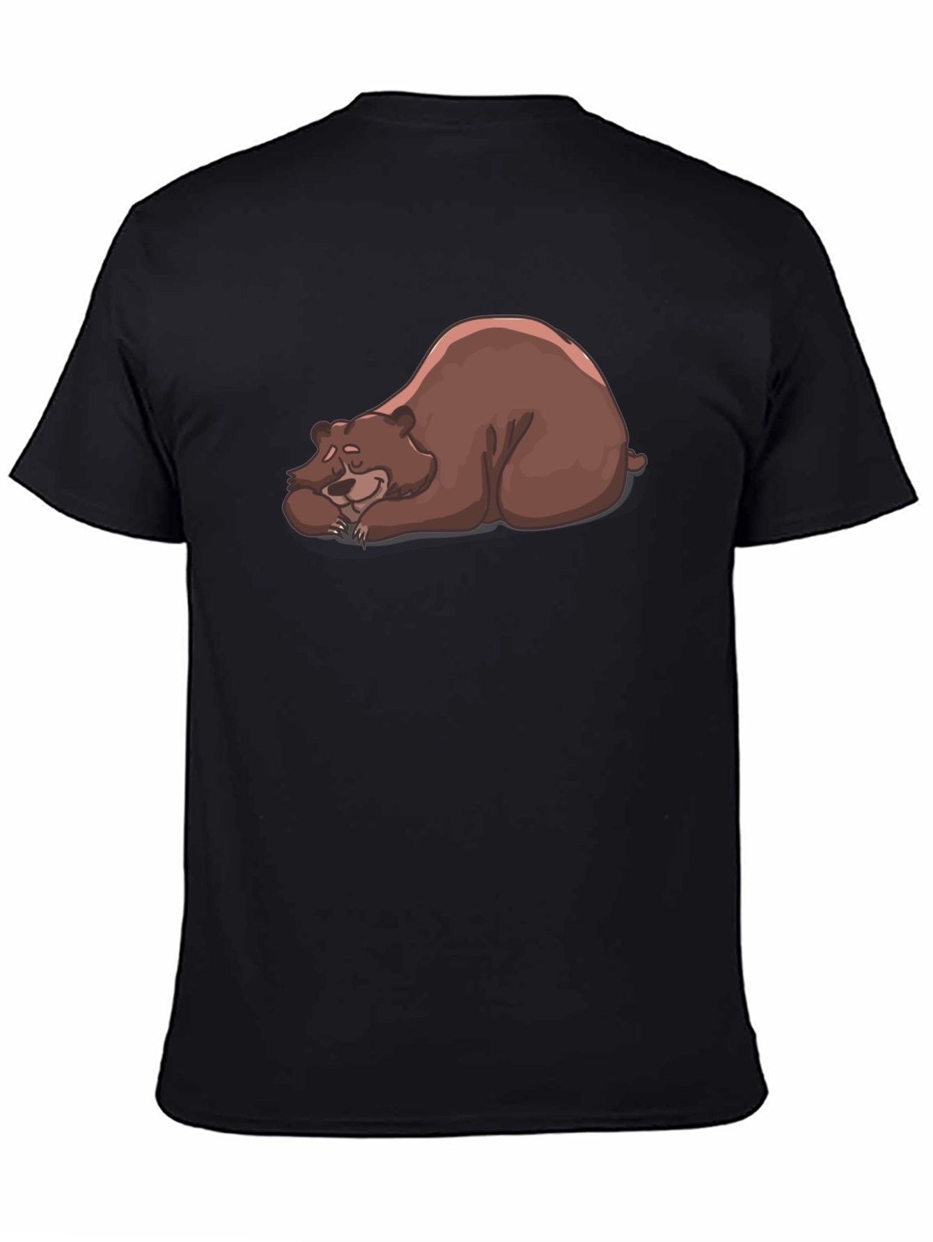 Black Sleeping Bear Graphic T-Shirt - Relaxed Fit view 4